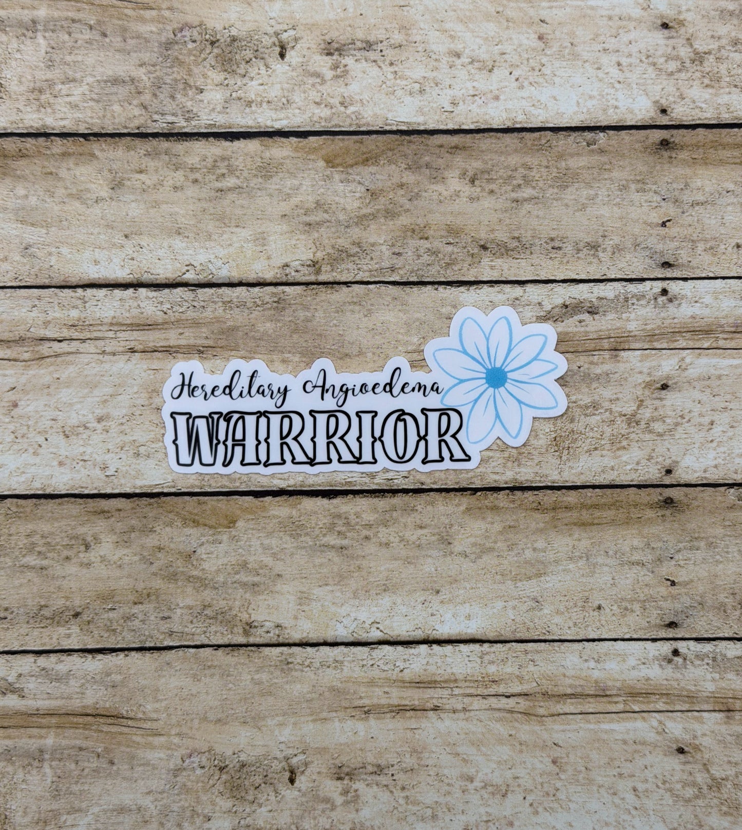 Hereditary Angioedema Warrior Flower Sticker or Magnet