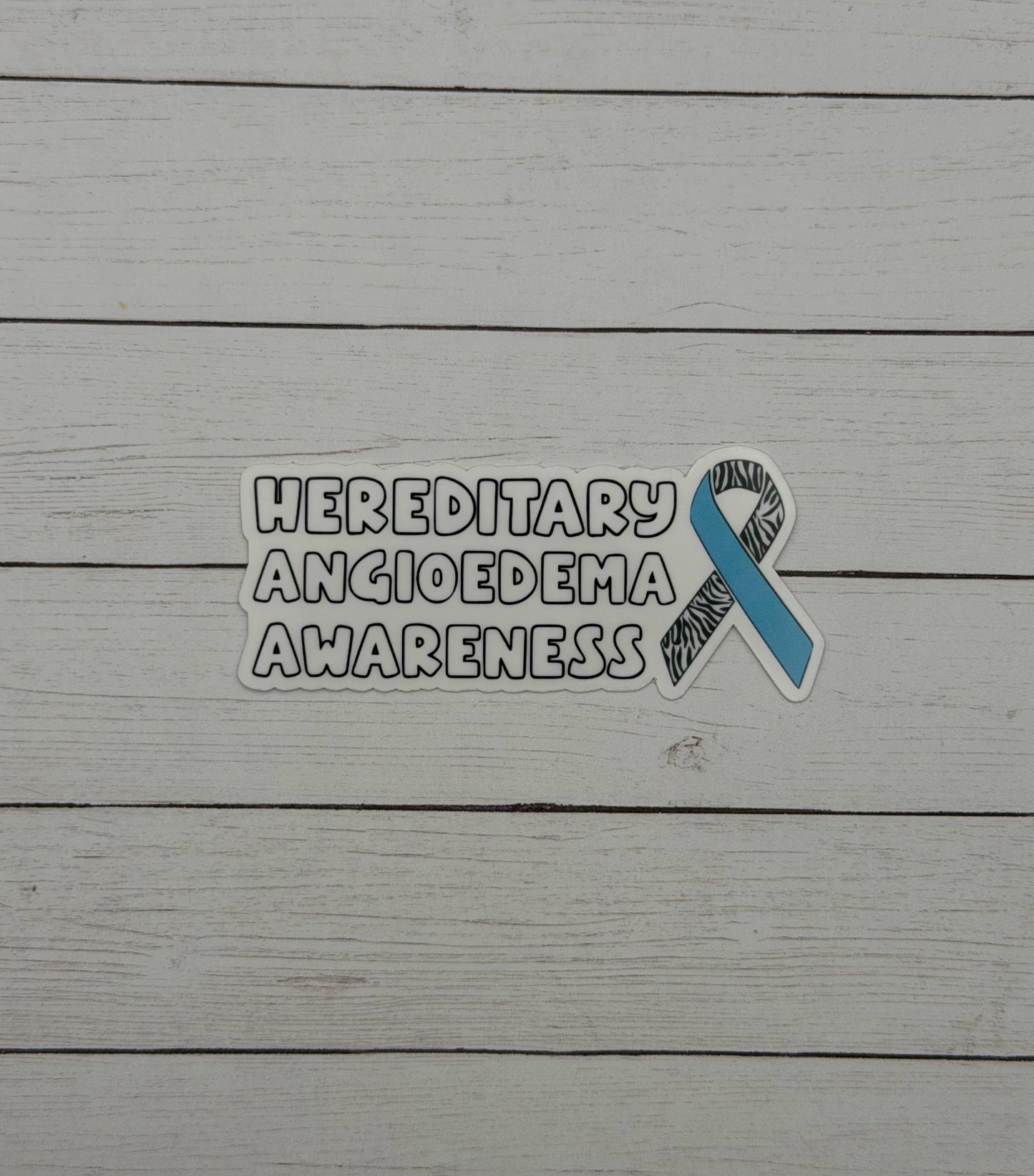 Hereditary Angioedema Awareness with Ribbon Sticker or Magnet