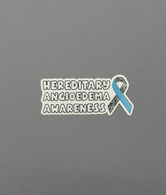 Hereditary Angioedema Awareness with Ribbon Sticker or Magnet