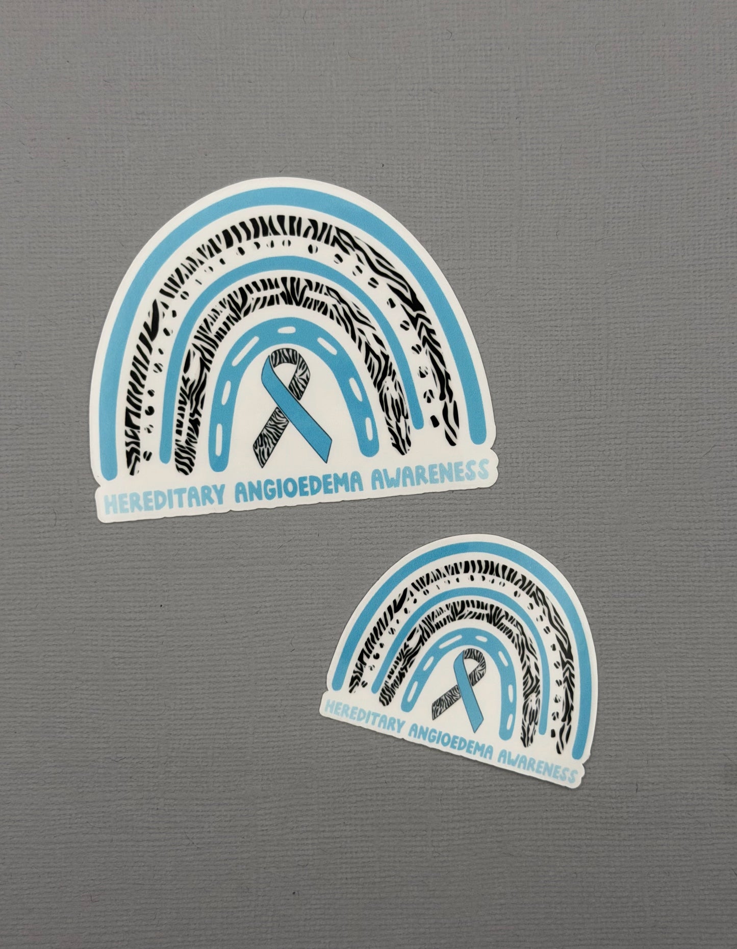 Hereditary Angioedema Awareness Rainbow Sticker or Magnet