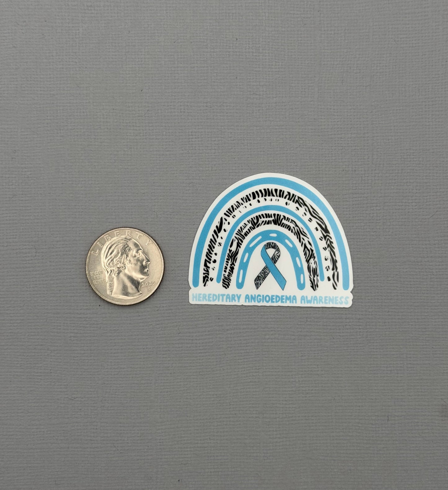 Hereditary Angioedema Awareness Rainbow Sticker or Magnet