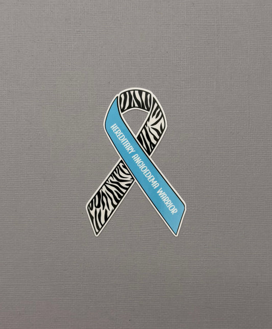 Hereditary Angioedema Warrior Ribbon Sticker or Magnet