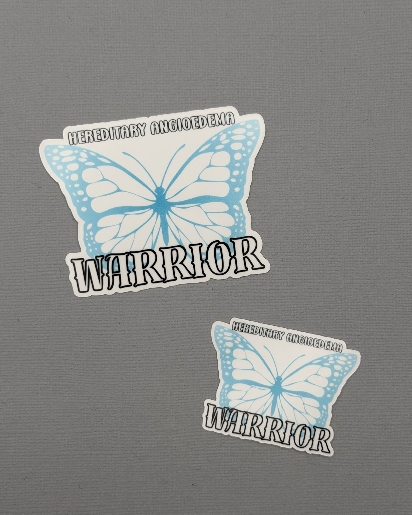 Hereditary Angioedema Warrior Butterfly Sticker or Magnet