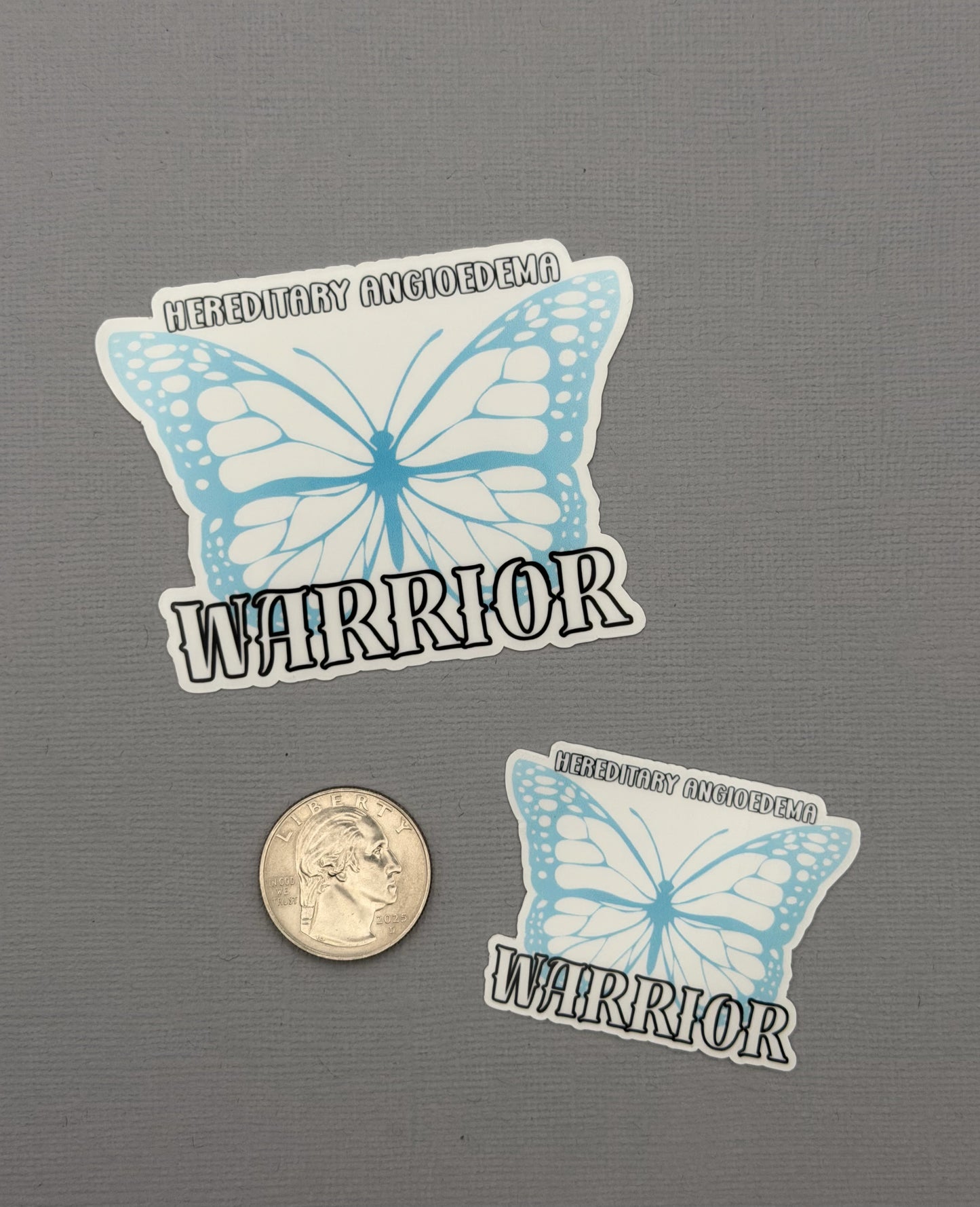 Hereditary Angioedema Warrior Butterfly Sticker or Magnet