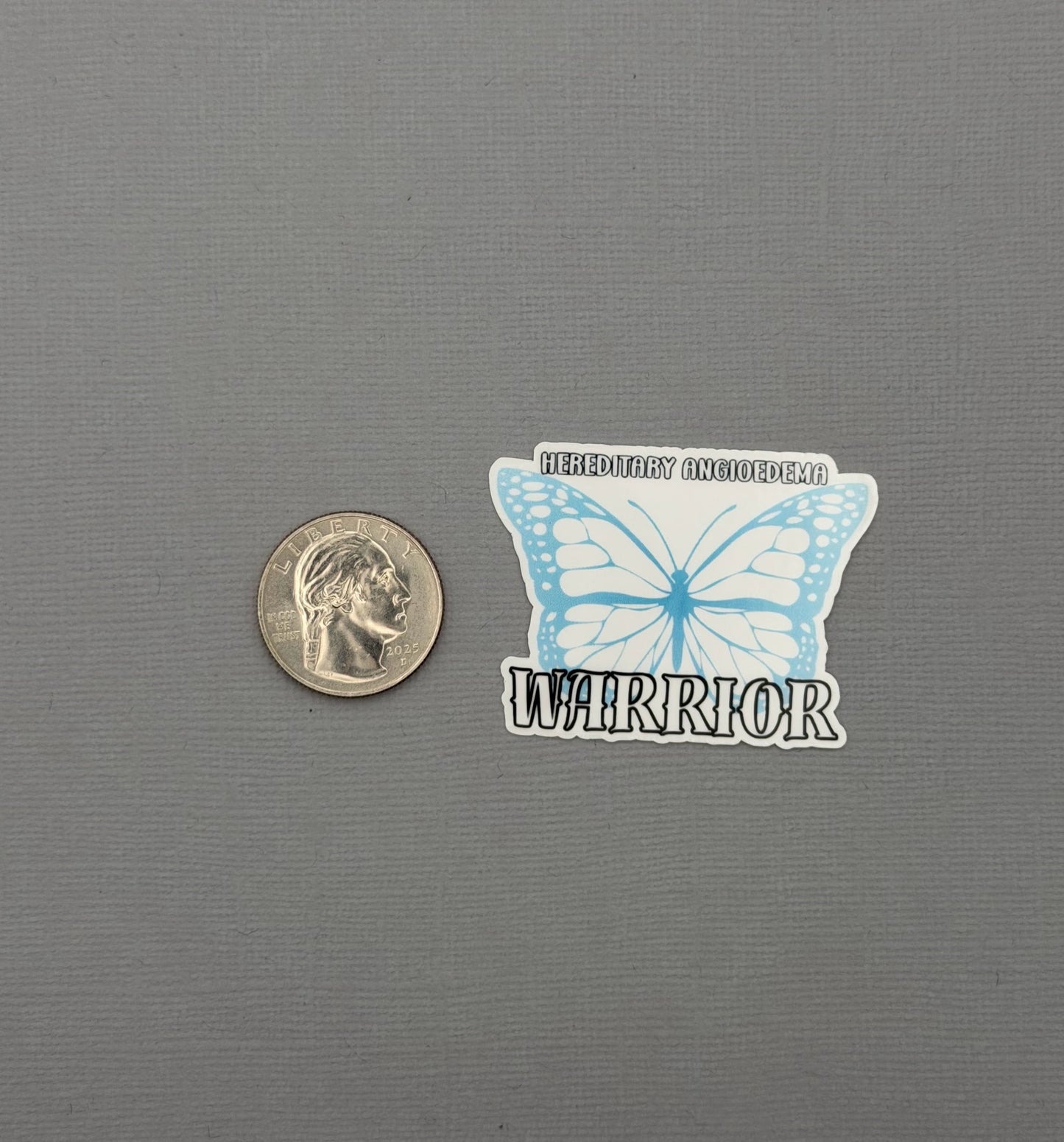 Hereditary Angioedema Warrior Butterfly Sticker or Magnet
