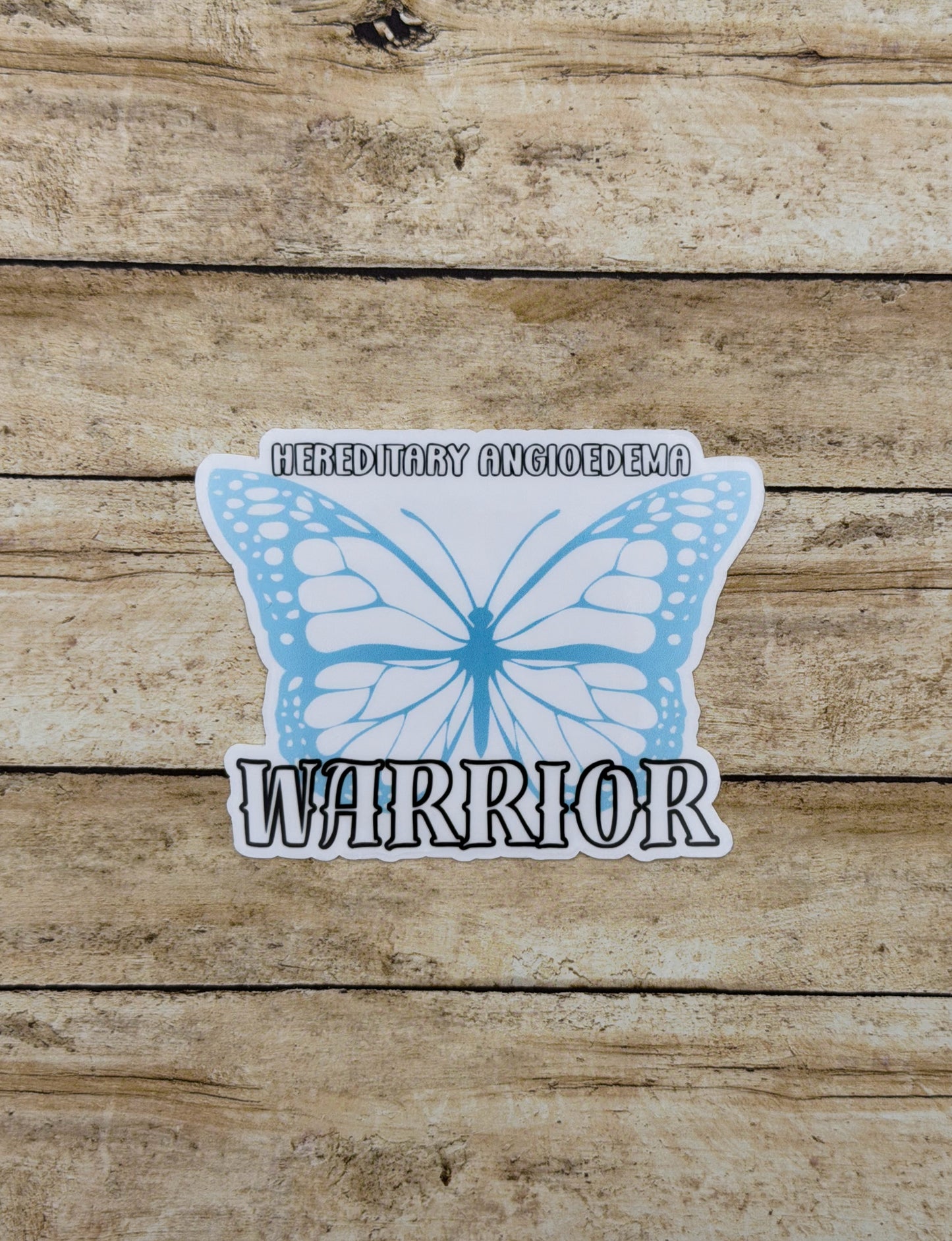 Hereditary Angioedema Warrior Butterfly Sticker or Magnet