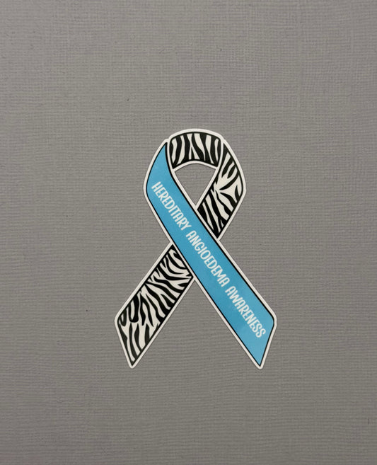 Hereditary Angioedema Awareness Ribbon Sticker or Magnet