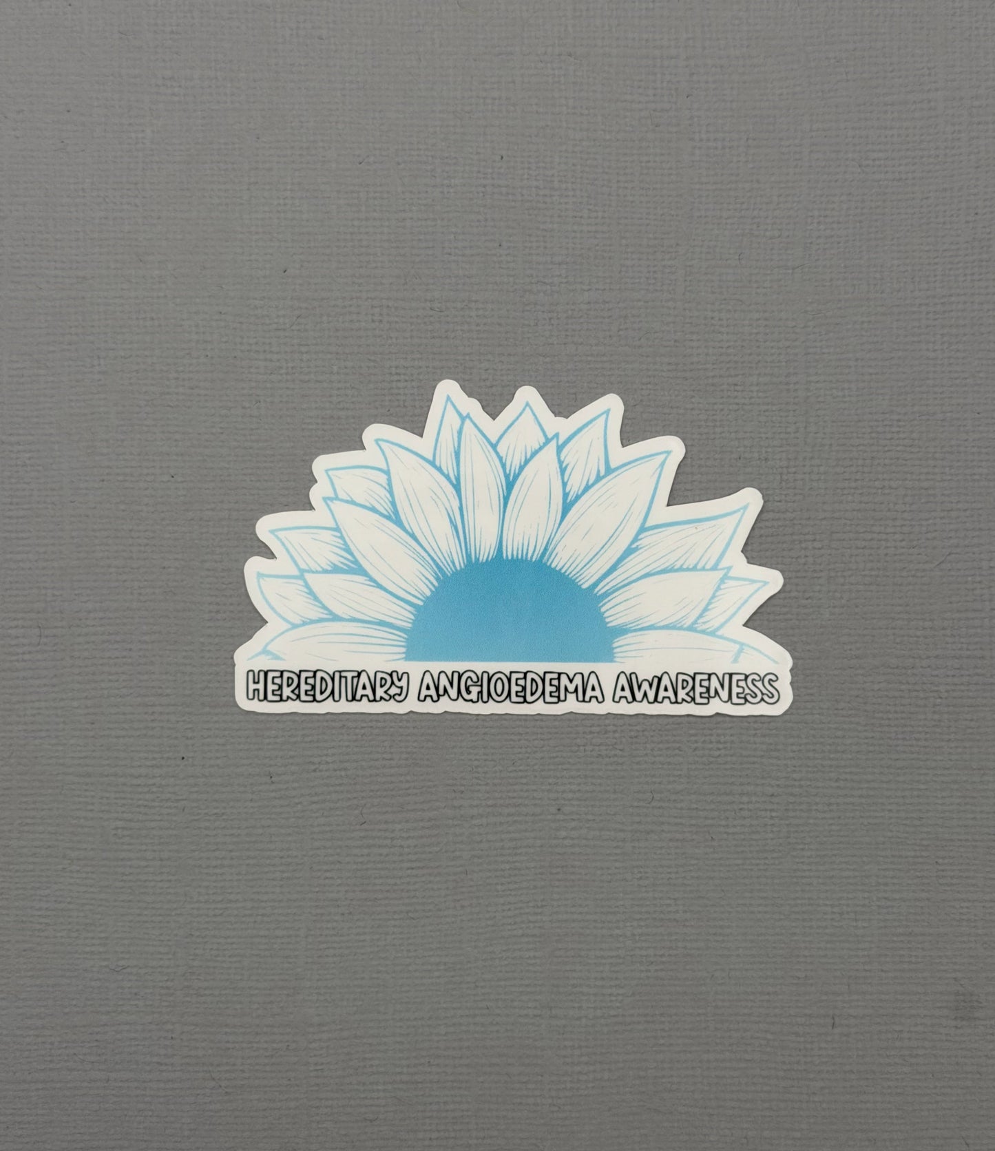Hereditary Angioedema Awareness Sunflower Sticker or Magnet