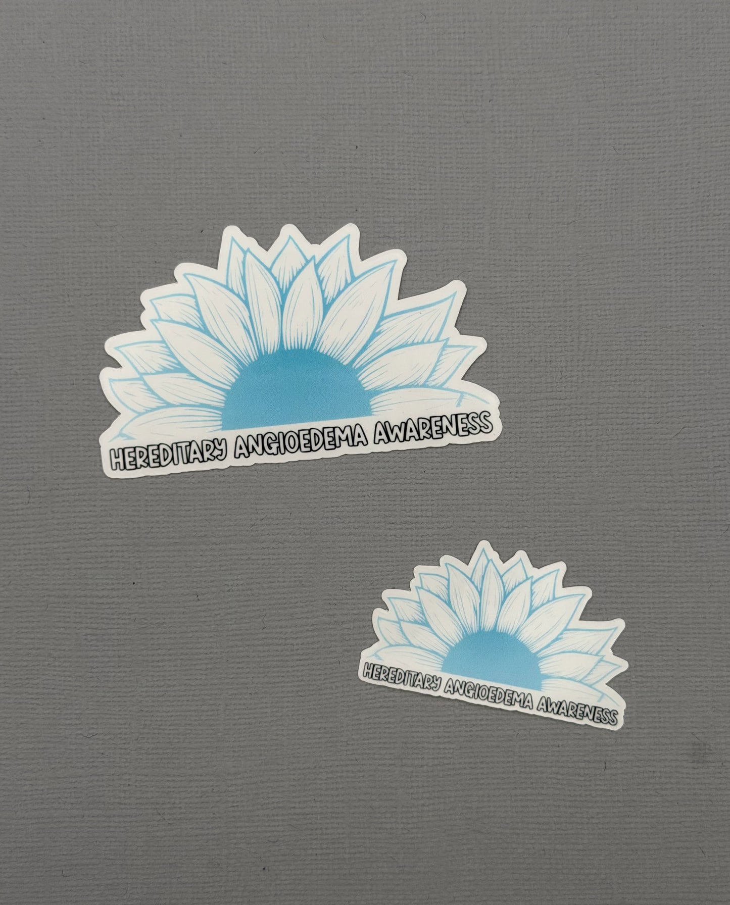 Hereditary Angioedema Awareness Sunflower Sticker or Magnet