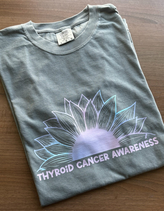 Thyroid Cancer Awareness Sunflower T-Shirt