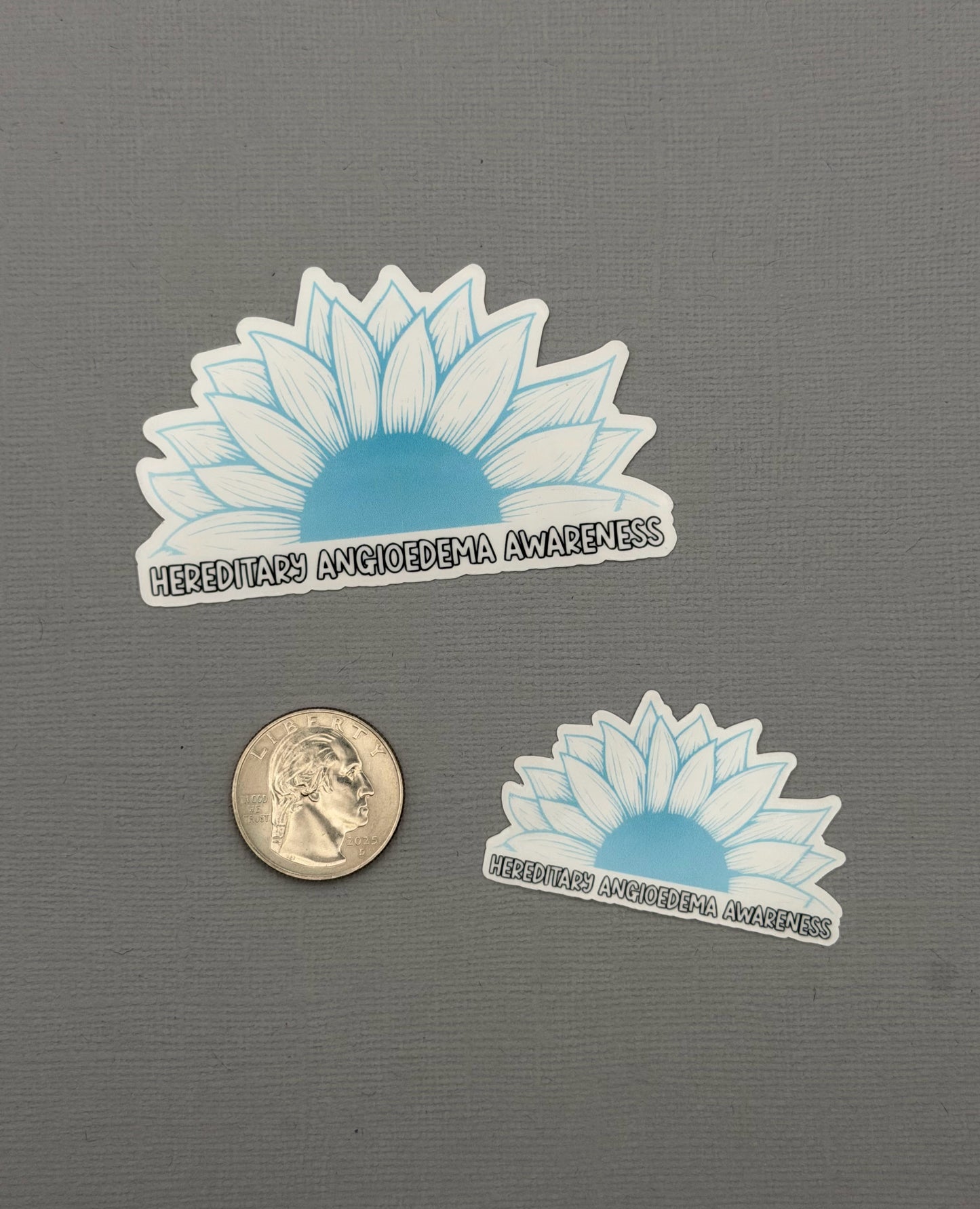 Hereditary Angioedema Awareness Sunflower Sticker or Magnet