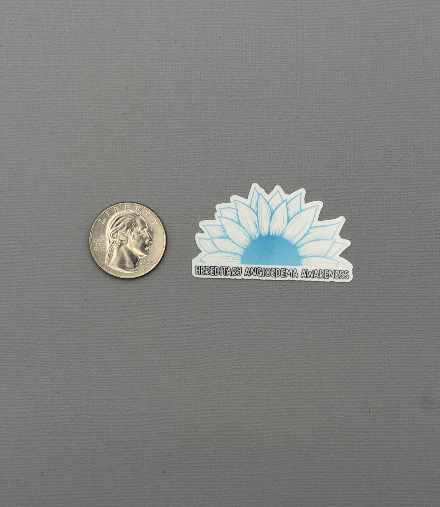 Hereditary Angioedema Awareness Sunflower Sticker or Magnet