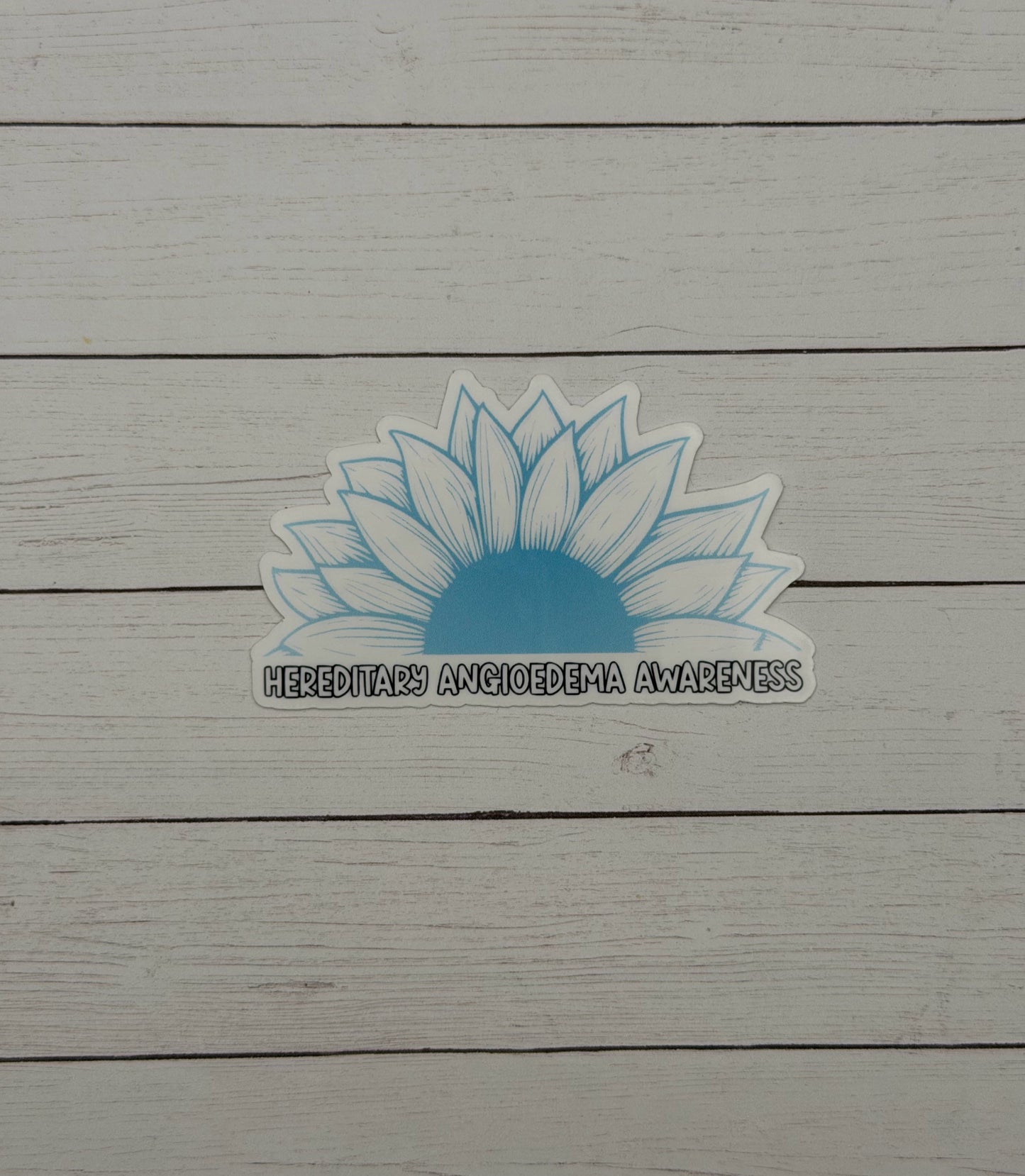 Hereditary Angioedema Awareness Sunflower Sticker or Magnet