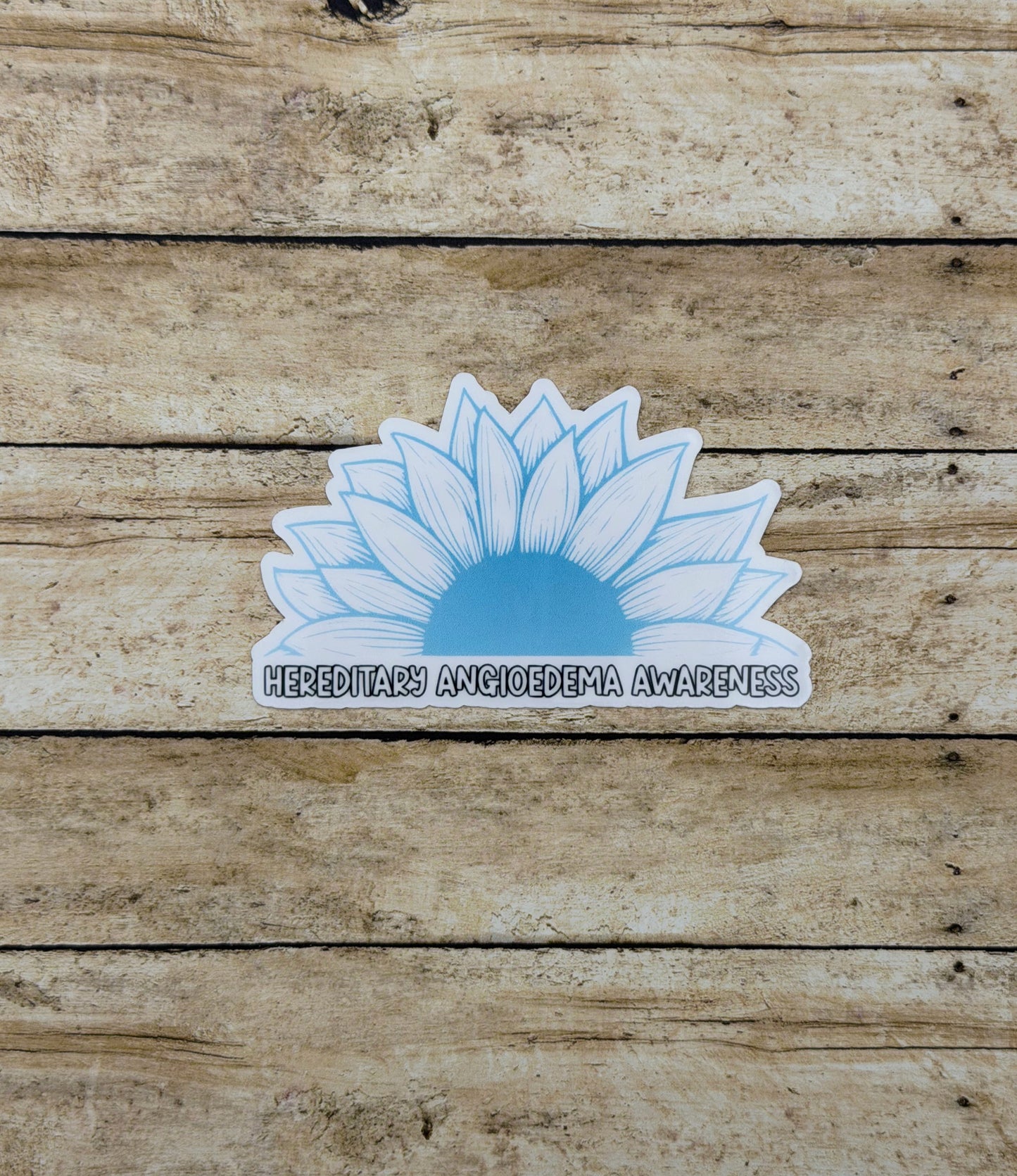Hereditary Angioedema Awareness Sunflower Sticker or Magnet
