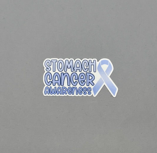 Stomach Cancer Awareness with Ribbon Sticker