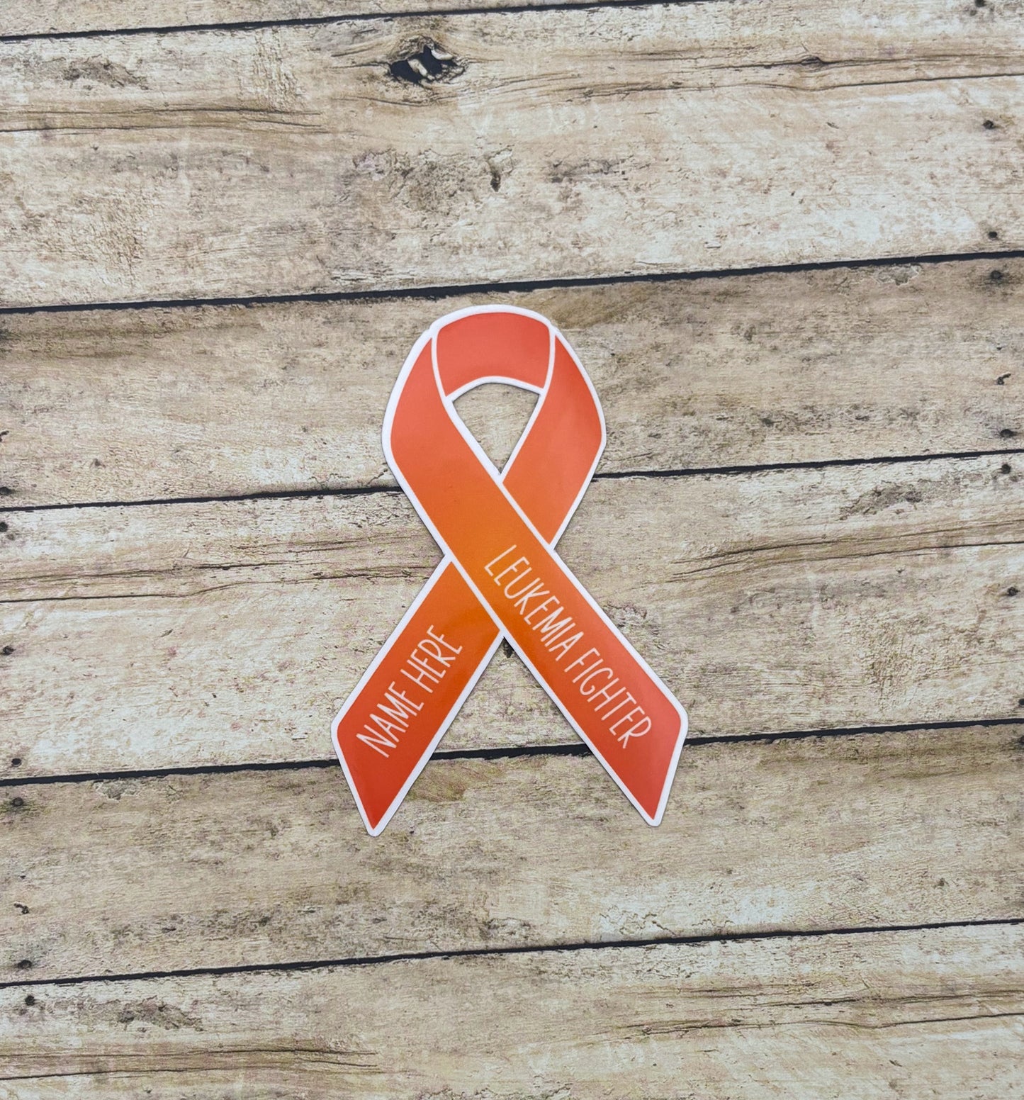 Leukemia Fighter Custom Ribbon Sticker