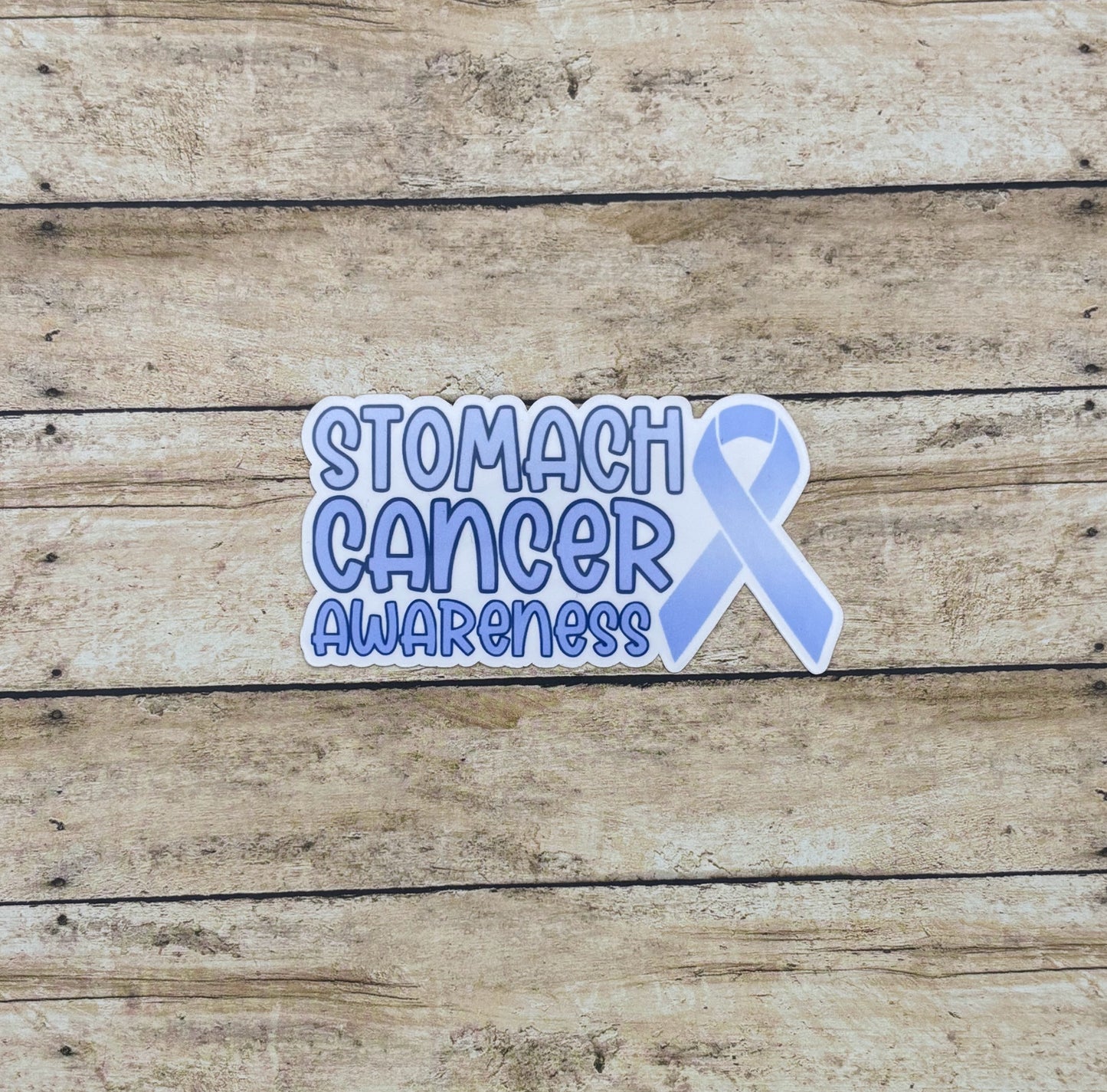 Stomach Cancer Awareness with Ribbon Sticker