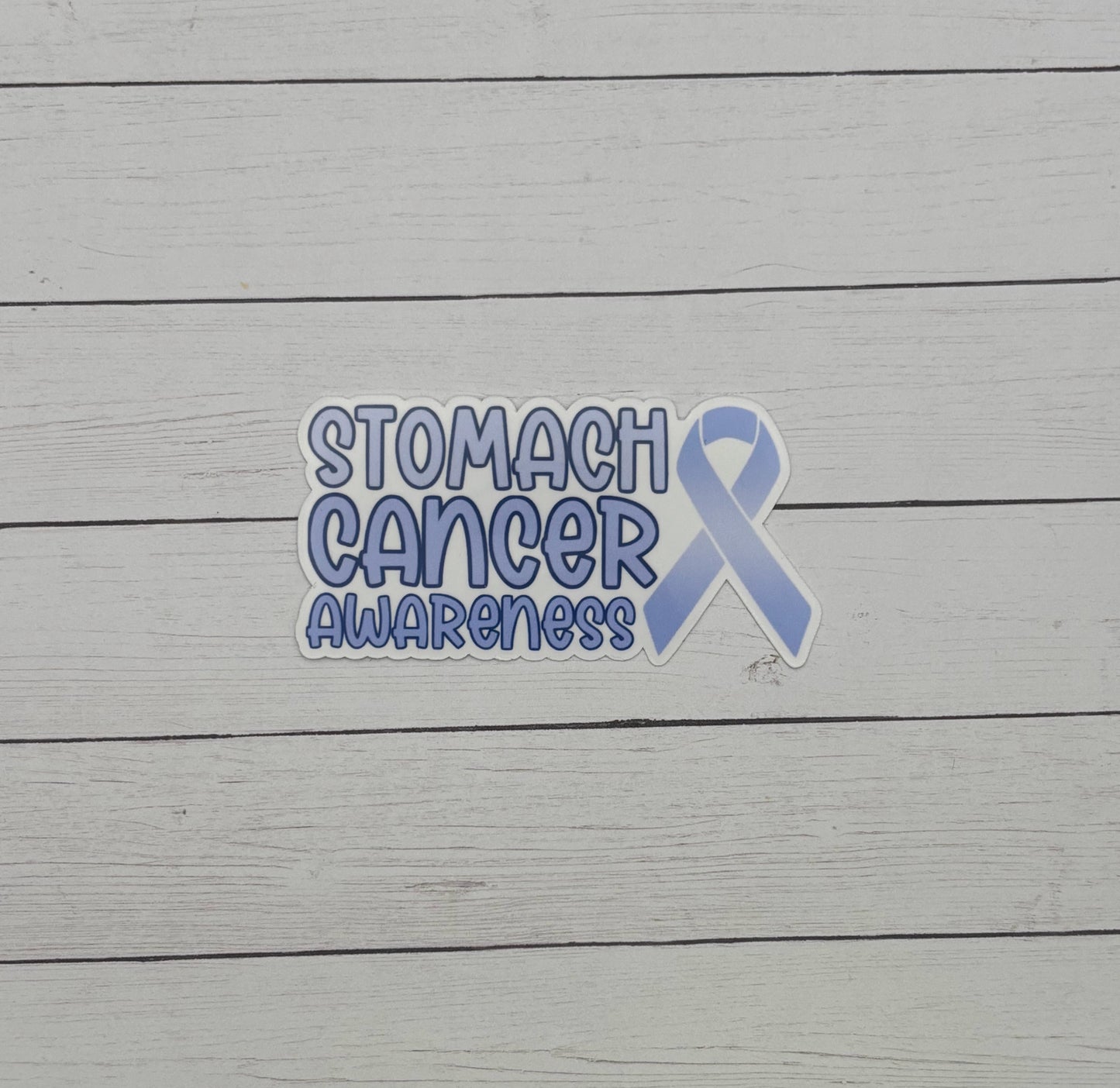Stomach Cancer Awareness with Ribbon Sticker