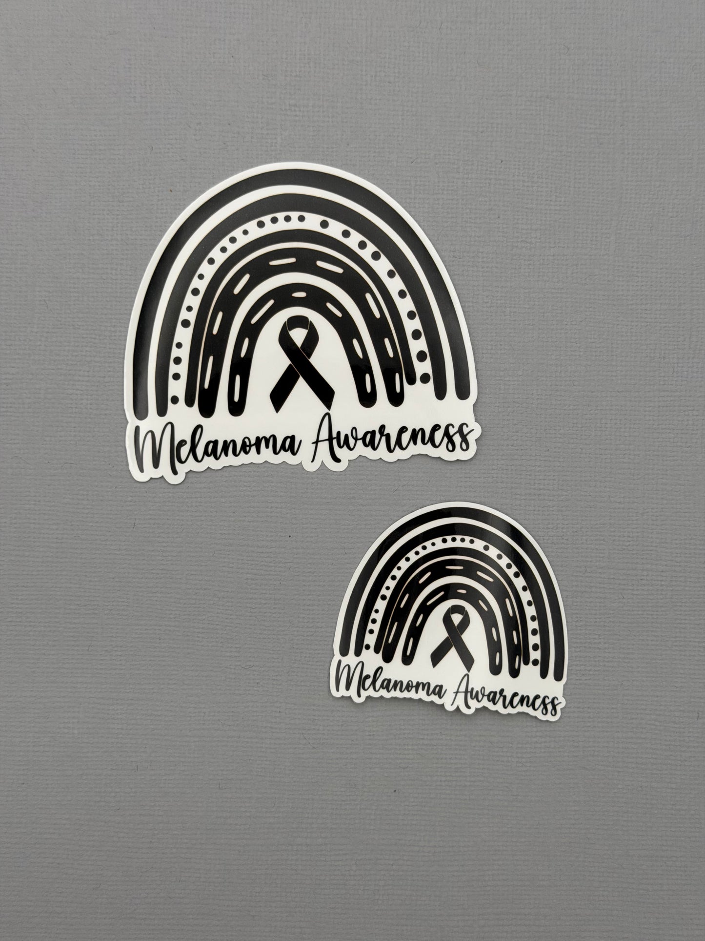 Melanoma Awareness Rainbow Sticker or Magnet