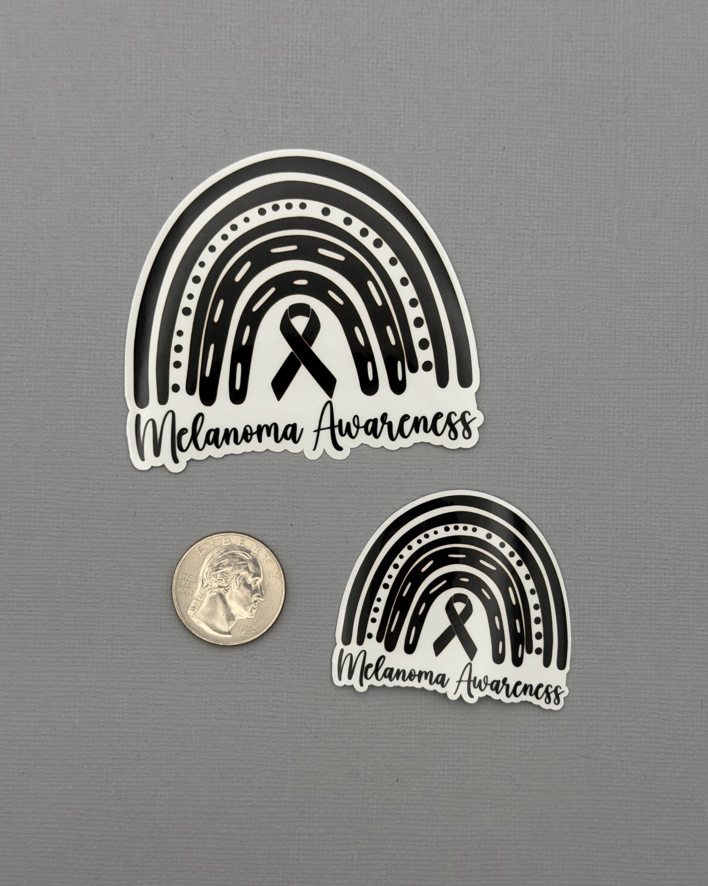 Melanoma Awareness Rainbow Sticker or Magnet