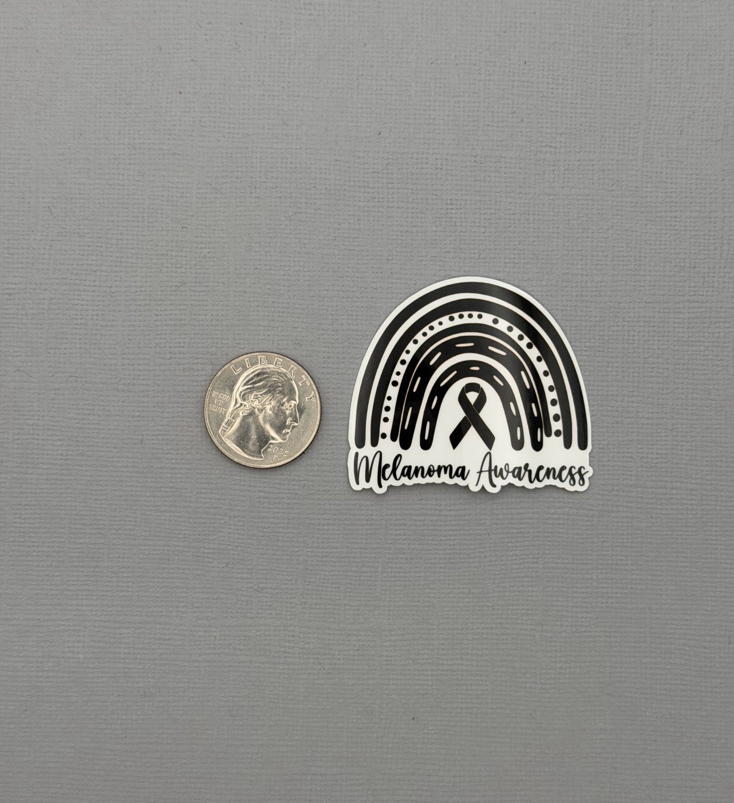 Melanoma Awareness Rainbow Sticker or Magnet