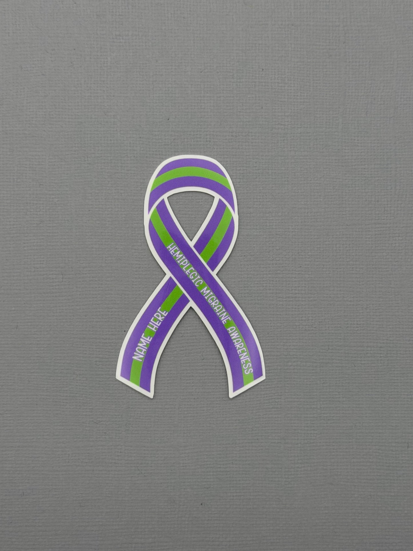 Hemiplegic Migraine Awareness Custom Ribbon Sticker or Magnet