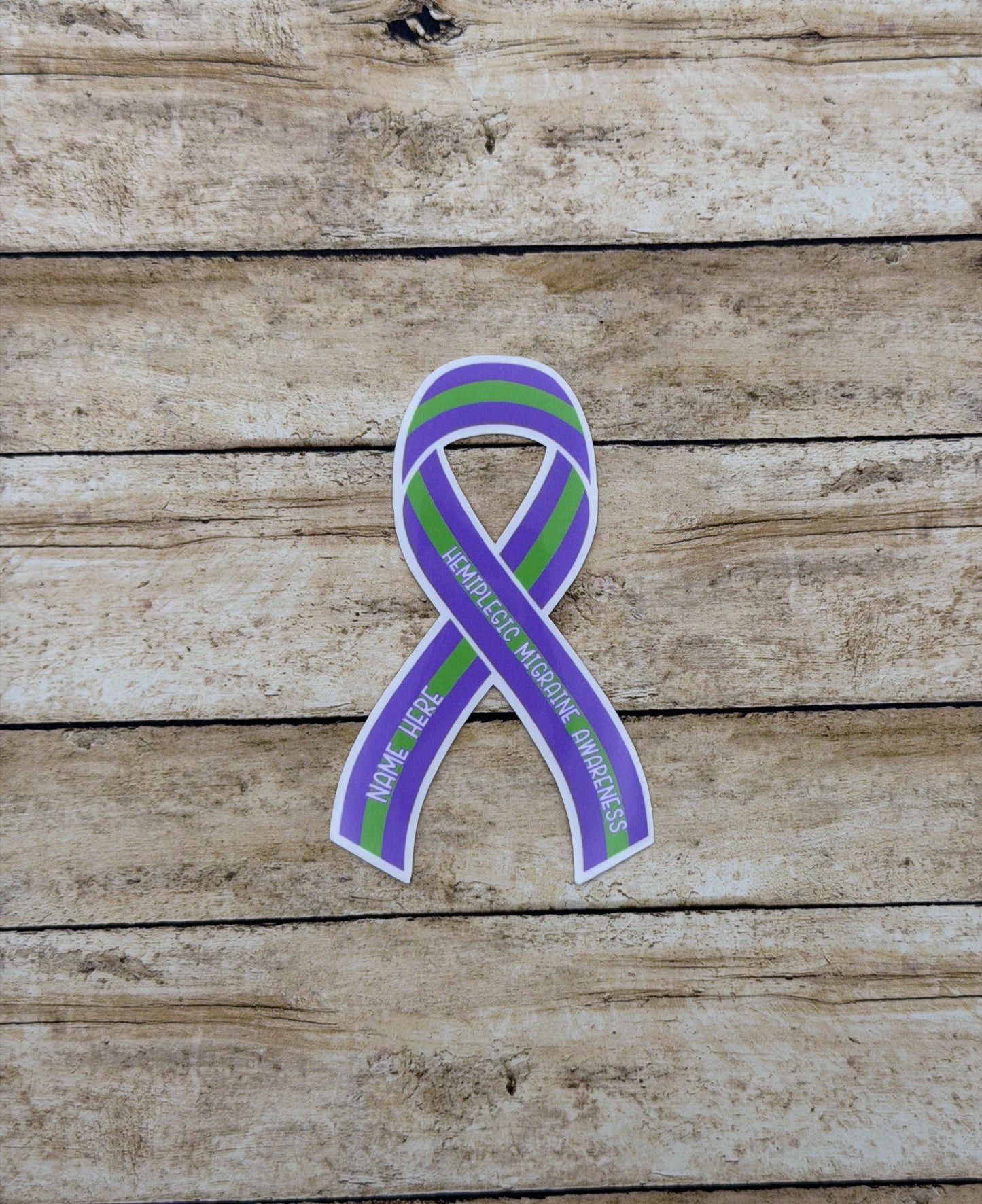 Hemiplegic Migraine Warrior Custom Ribbon Sticker or Magnet