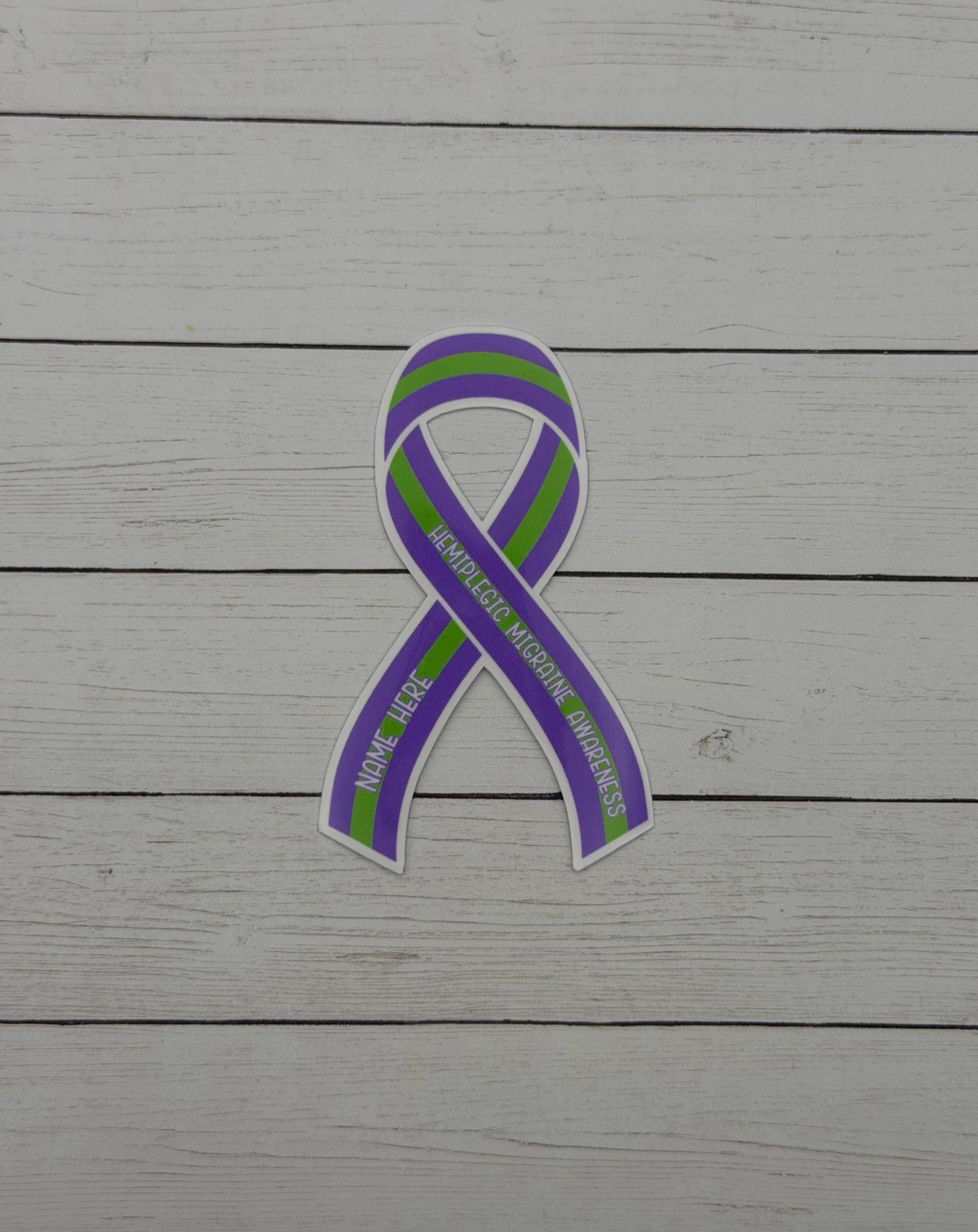 Hemiplegic Migraine Warrior Custom Ribbon Sticker or Magnet