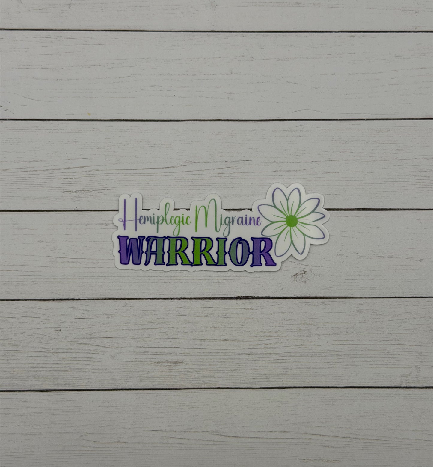 Hemiplegic Migraine Warrior Flower Sticker or Magnet