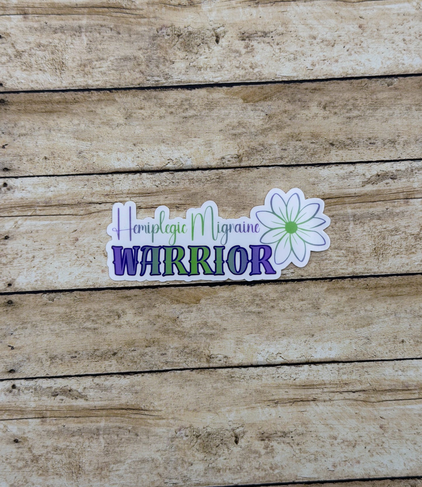 Hemiplegic Migraine Warrior Flower Sticker or Magnet