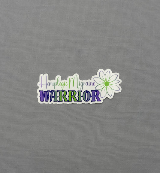 Hemiplegic Migraine Warrior Flower Sticker or Magnet