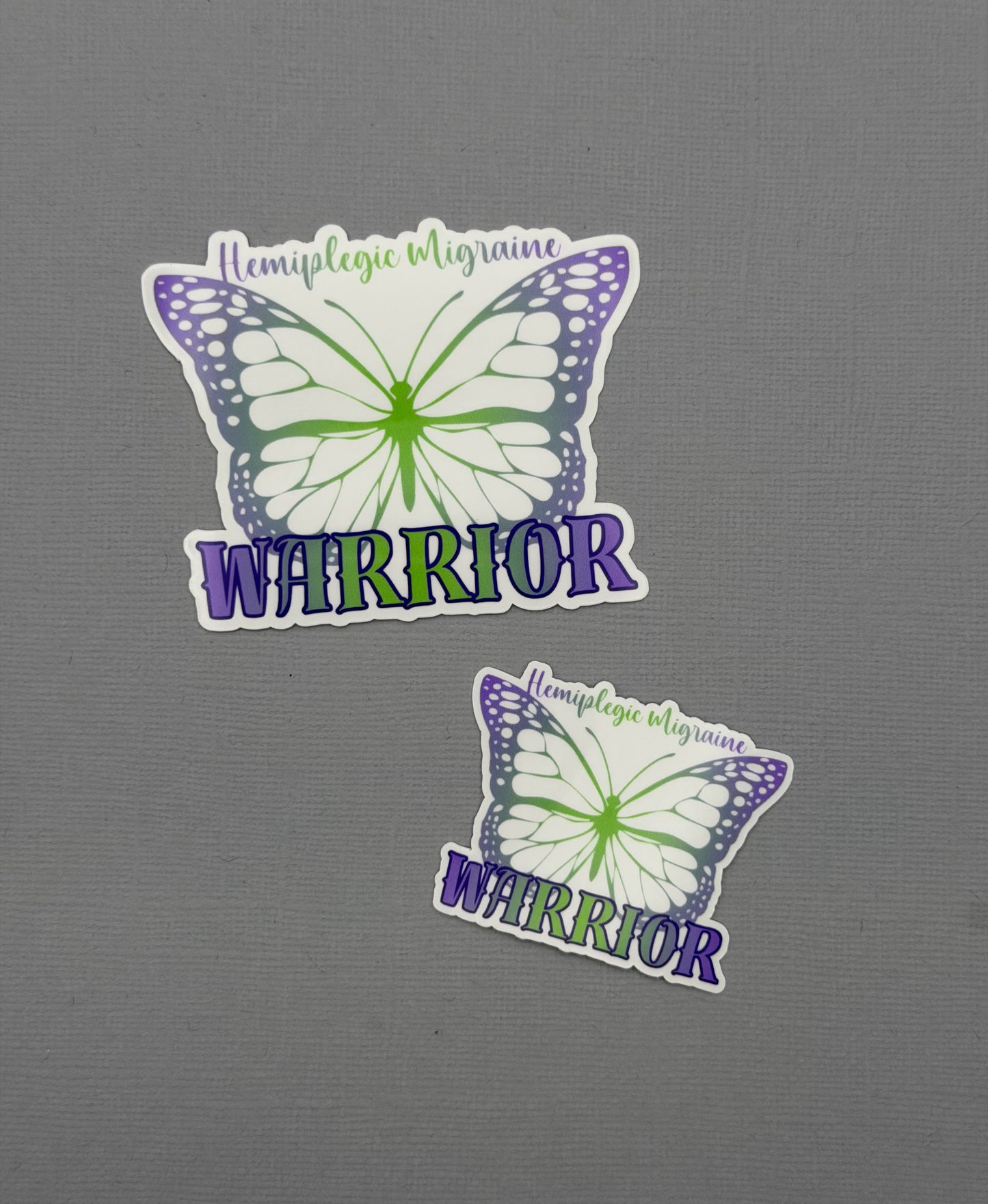 Hemiplegic Migraine Warrior Butterfly Sticker or Magnet