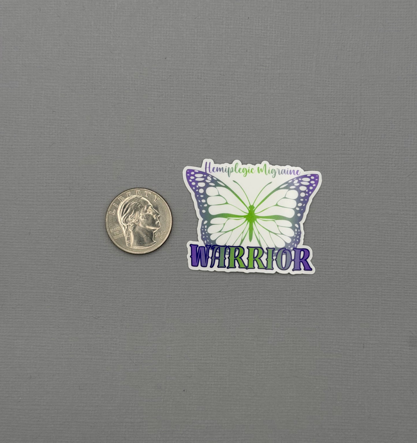 Hemiplegic Migraine Warrior Butterfly Sticker or Magnet