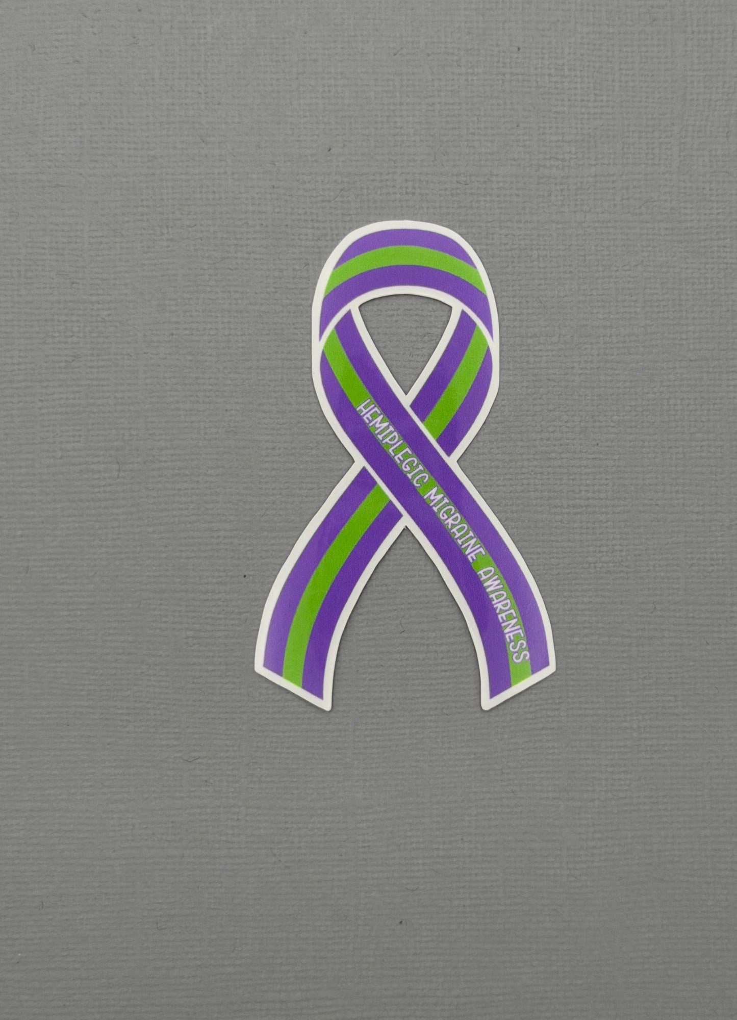 Hemiplegic Migraine Awareness Ribbon Sticker or Magnet