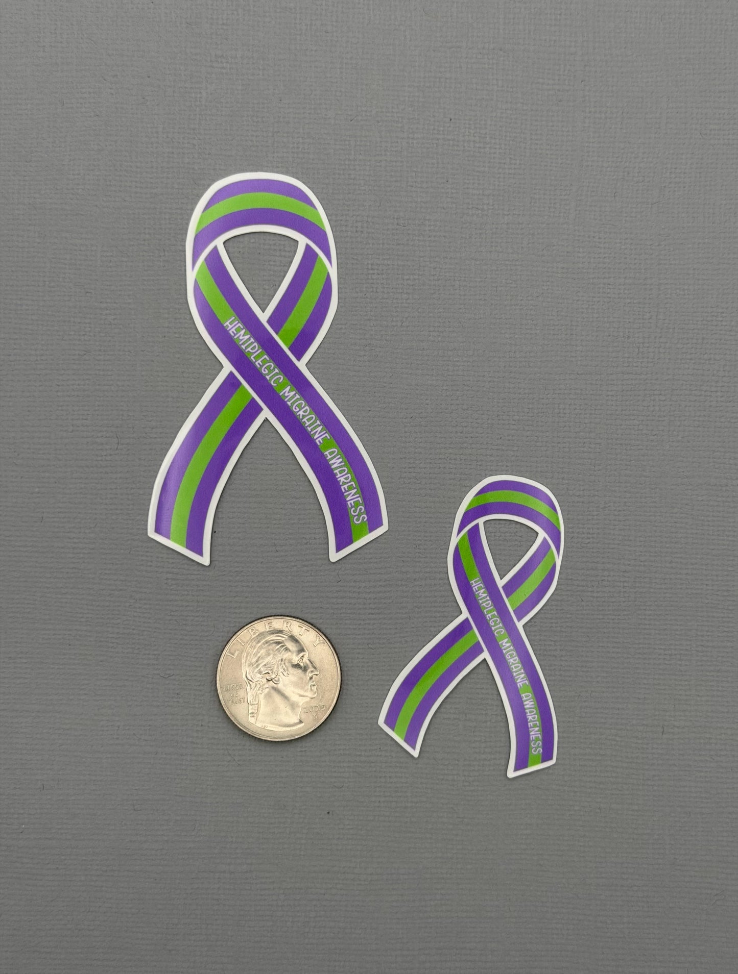 Hemiplegic Migraine Awareness Ribbon Sticker or Magnet