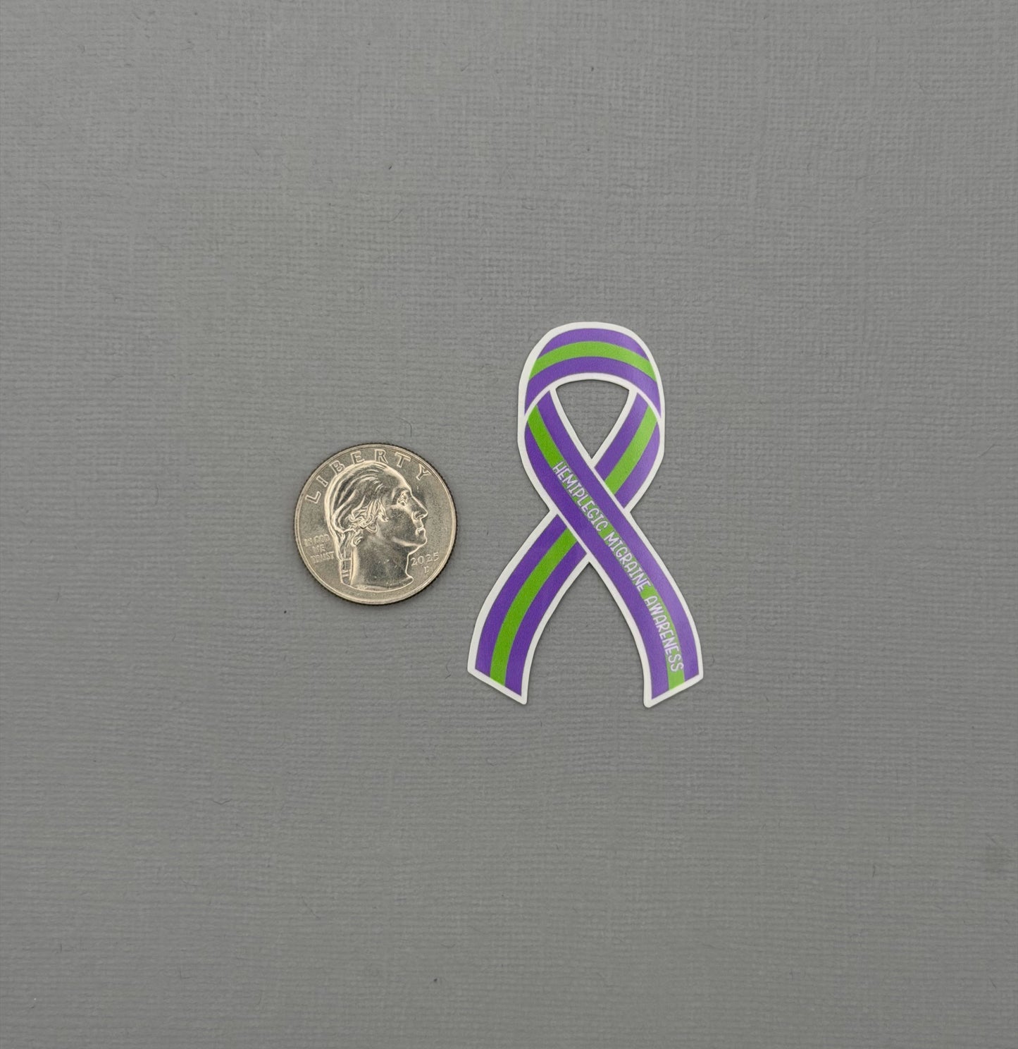 Hemiplegic Migraine Awareness Ribbon Sticker or Magnet