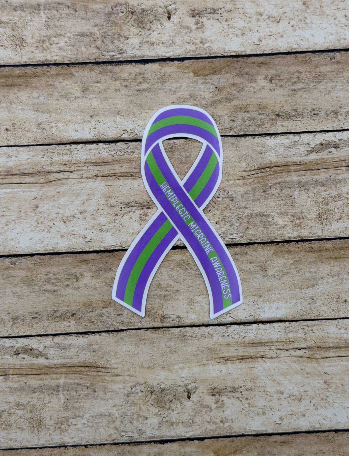 Hemiplegic Migraine Awareness Ribbon Sticker or Magnet