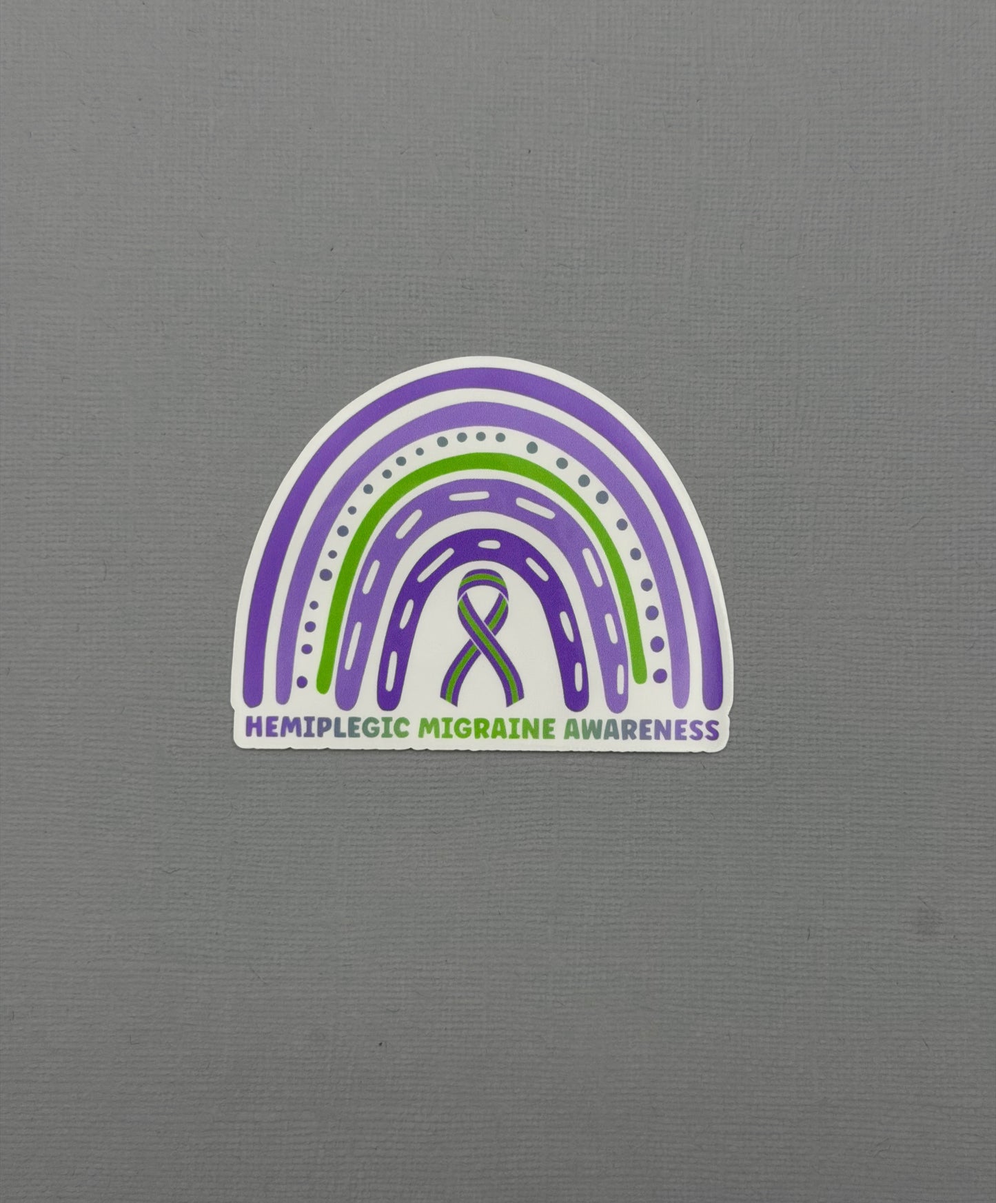 Hemiplegic Migraine Awareness Rainbow Sticker or Magnet