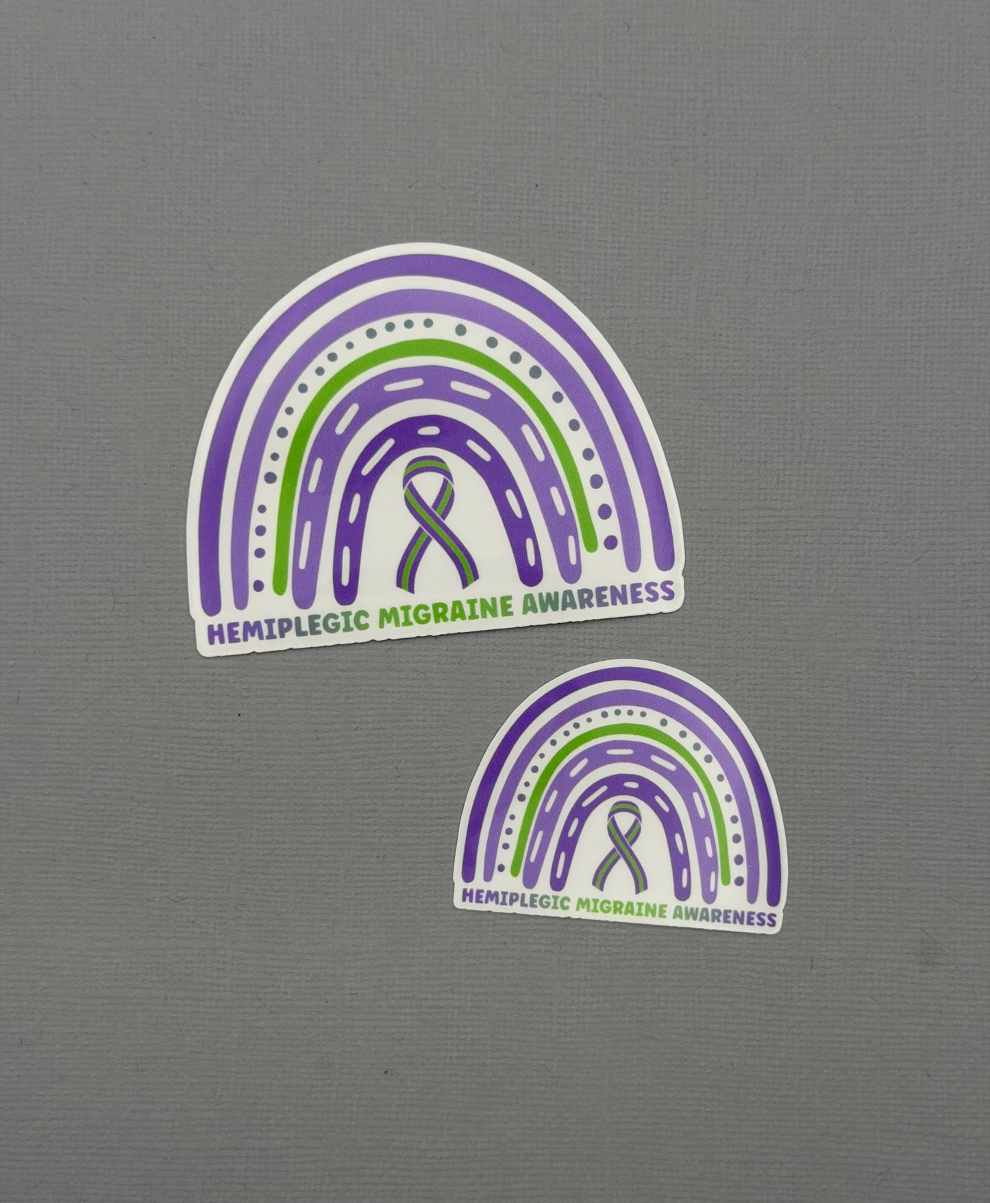 Hemiplegic Migraine Awareness Rainbow Sticker or Magnet