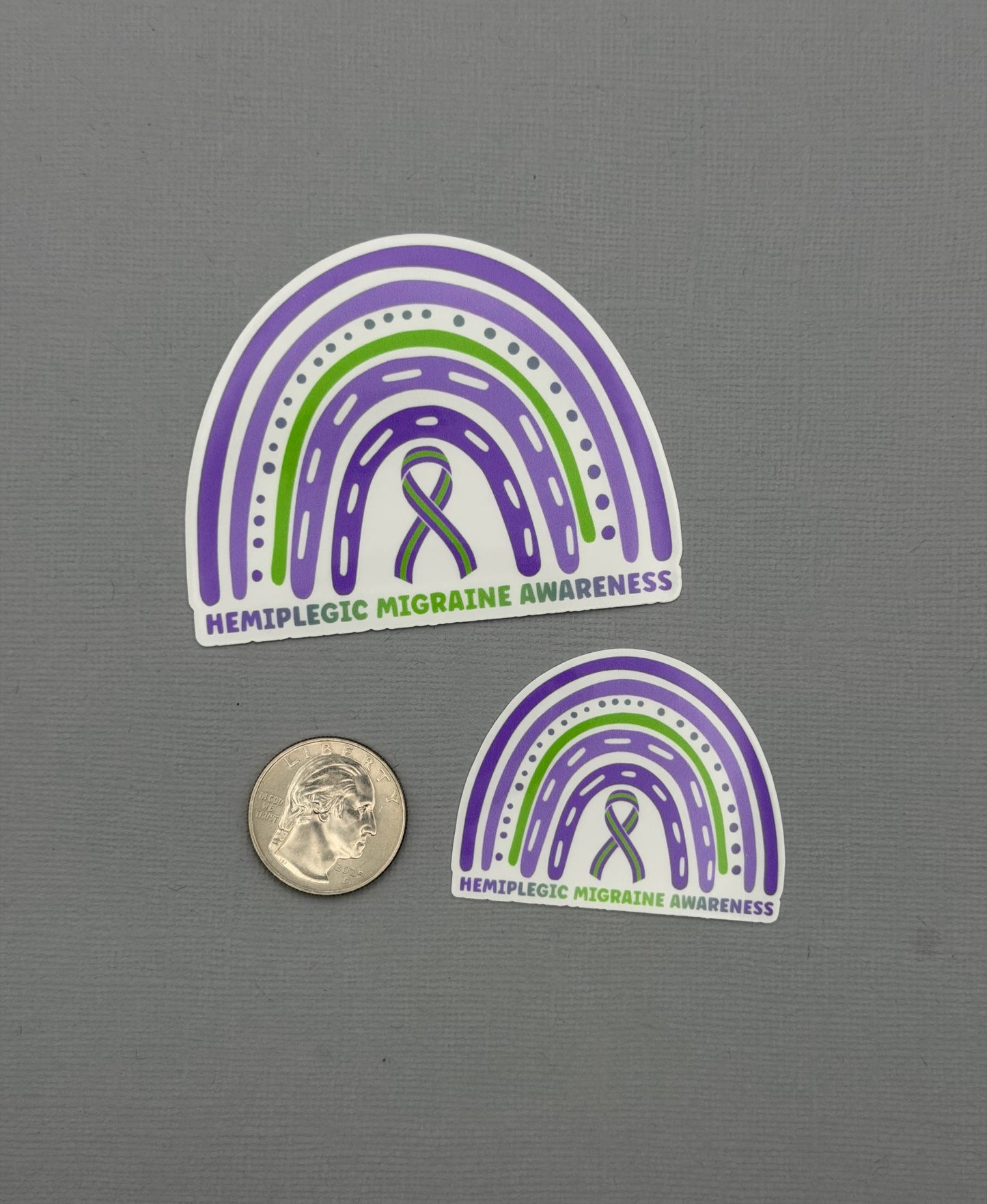 Hemiplegic Migraine Awareness Rainbow Sticker or Magnet