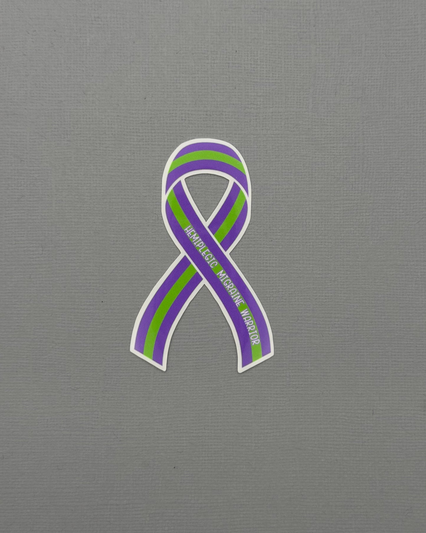 Hemiplegic Migraine Warrior Ribbon Sticker or Magnet