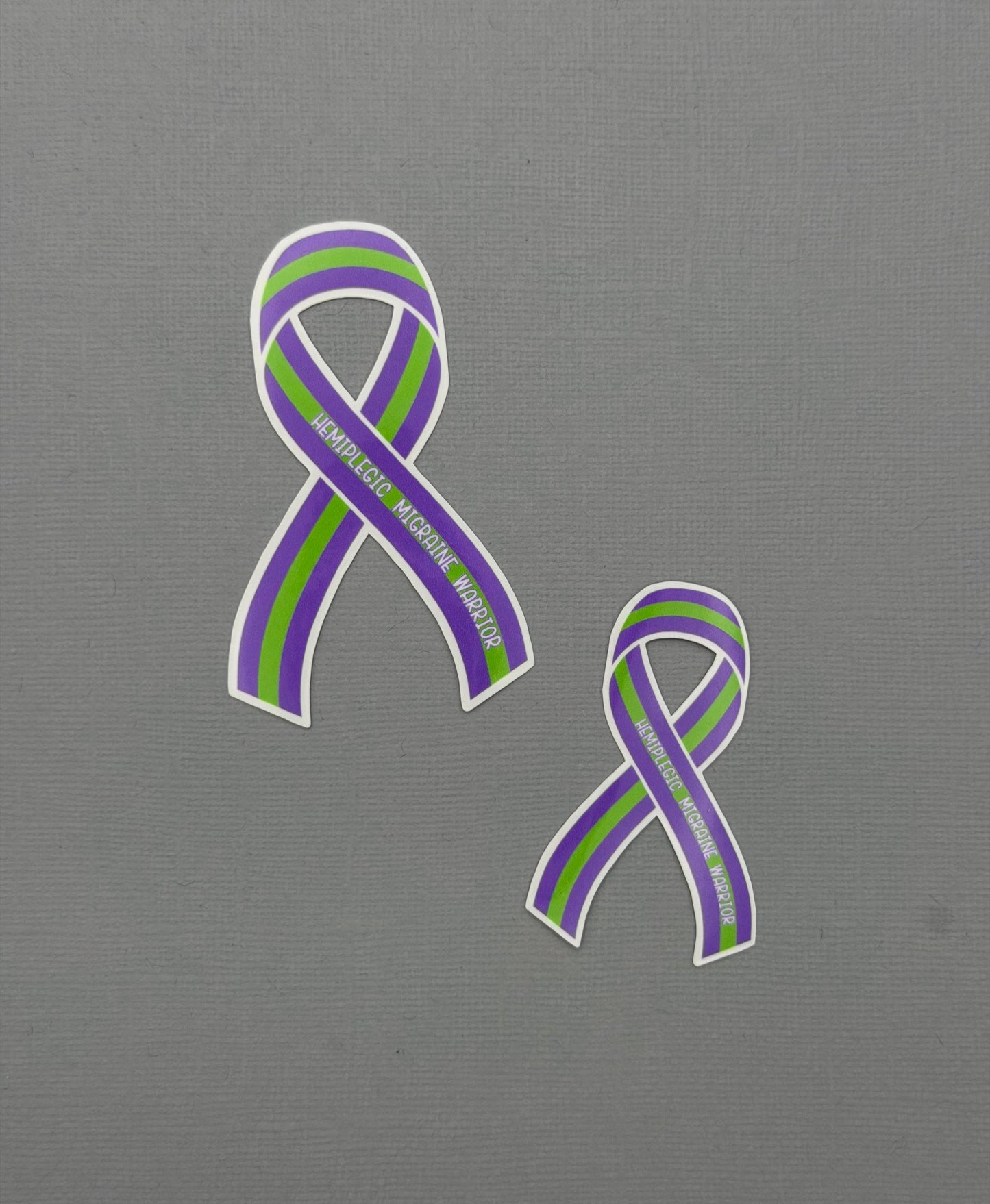 Hemiplegic Migraine Warrior Ribbon Sticker or Magnet