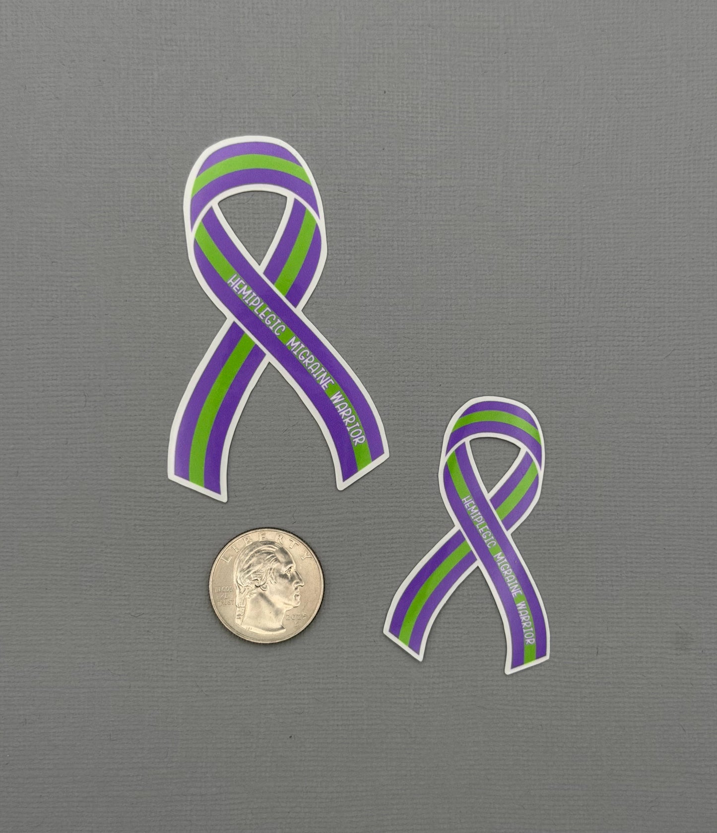 Hemiplegic Migraine Warrior Ribbon Sticker or Magnet