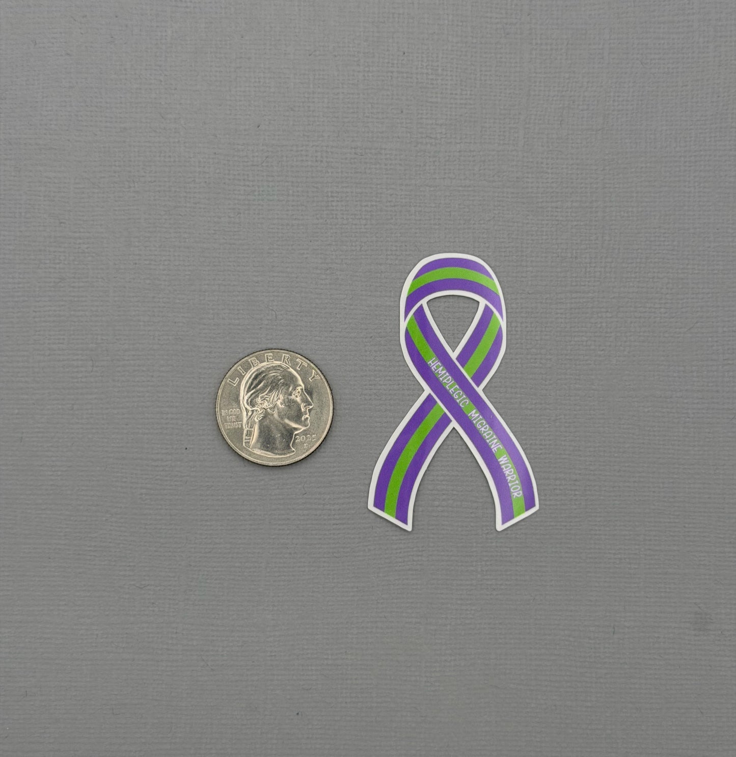 Hemiplegic Migraine Warrior Ribbon Sticker or Magnet