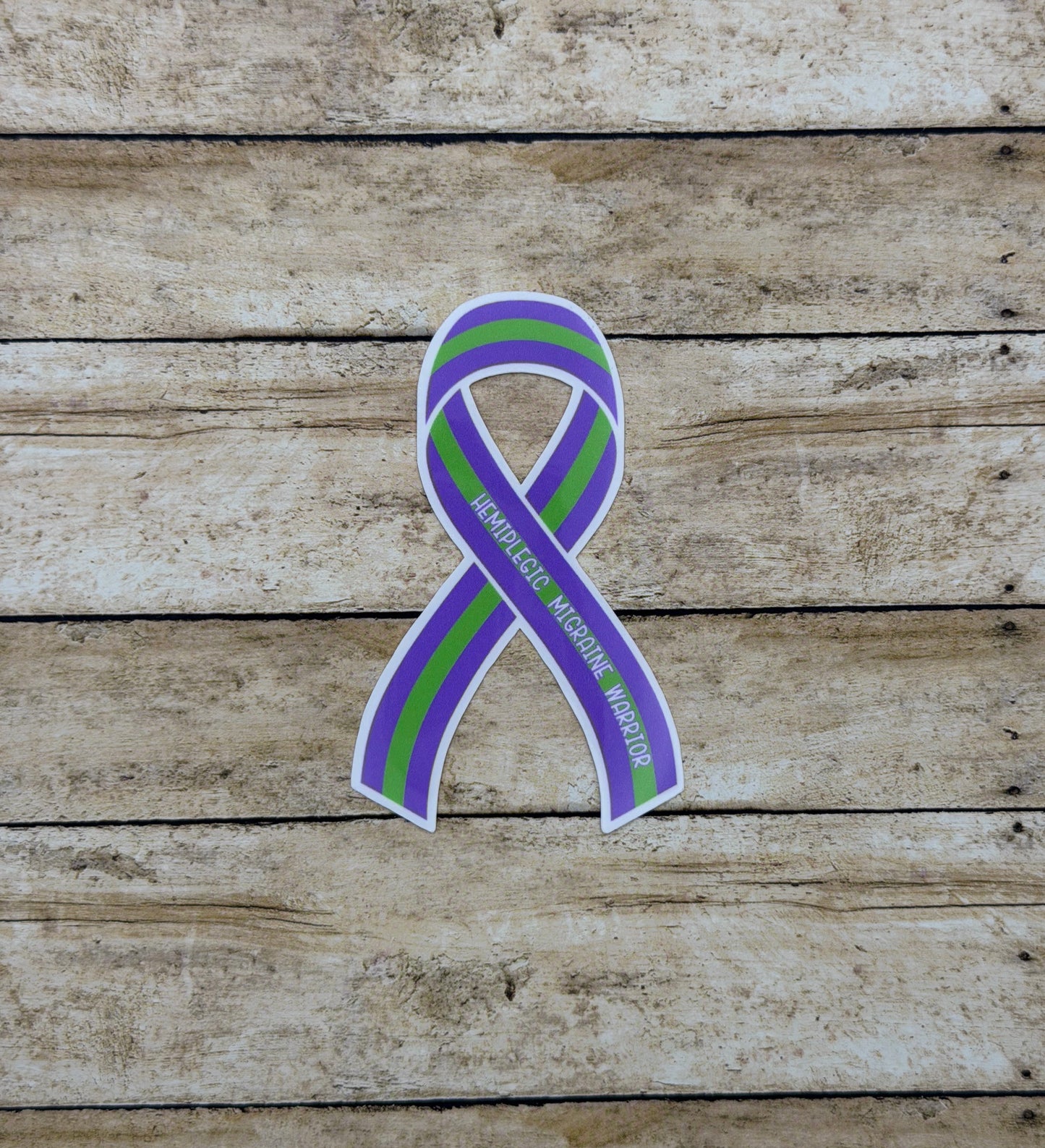 Hemiplegic Migraine Warrior Ribbon Sticker or Magnet