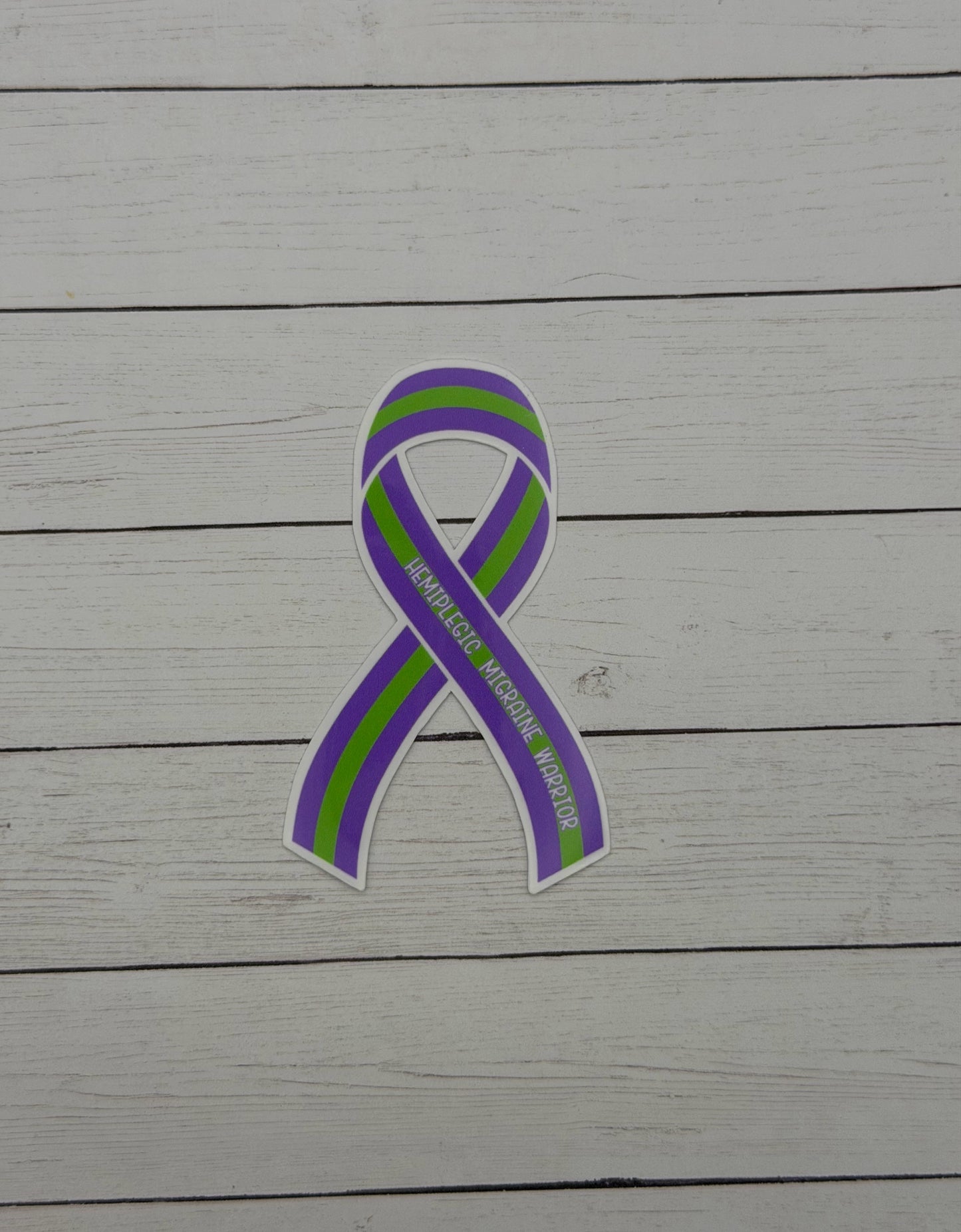 Hemiplegic Migraine Warrior Ribbon Sticker or Magnet