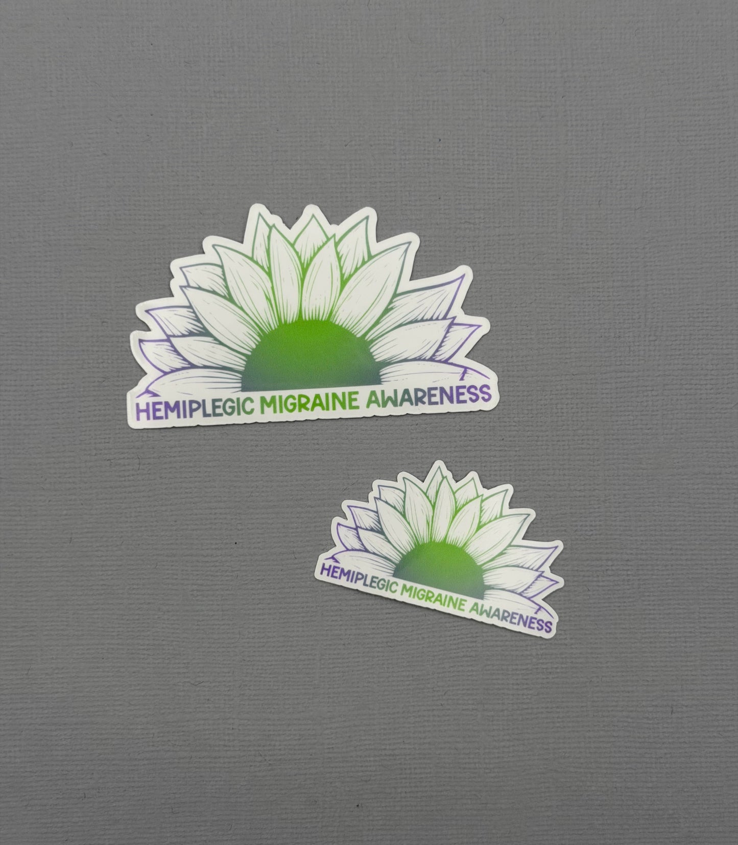 Hemiplegic Migraine Awareness Sunflower Sticker or Magnet