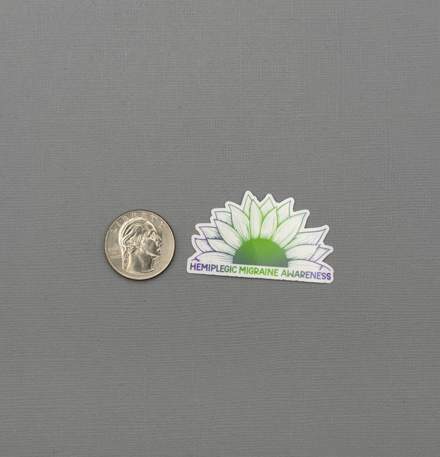 Hemiplegic Migraine Awareness Sunflower Sticker or Magnet