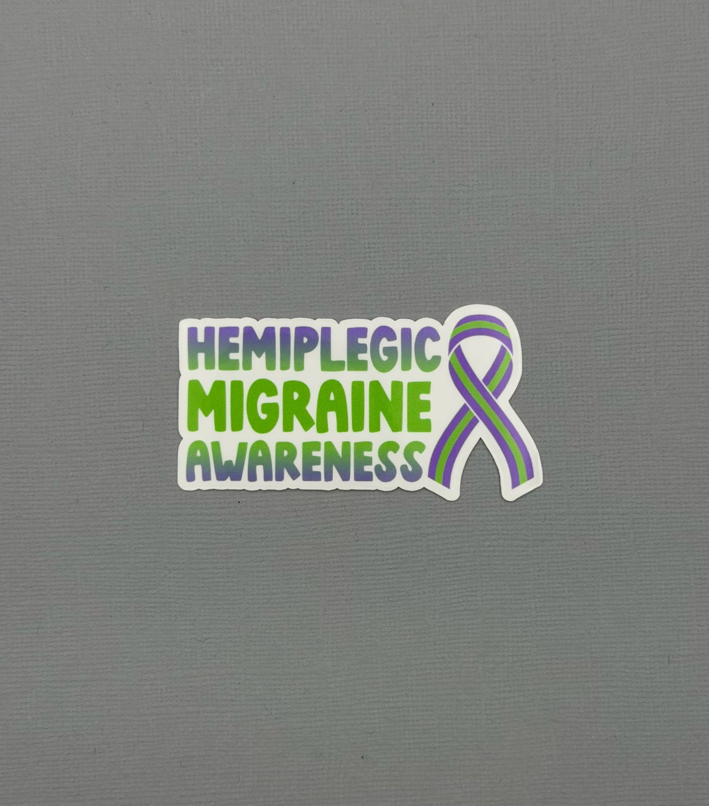 Hemiplegic Migraine Awareness with Ribbon Sticker or Magnet