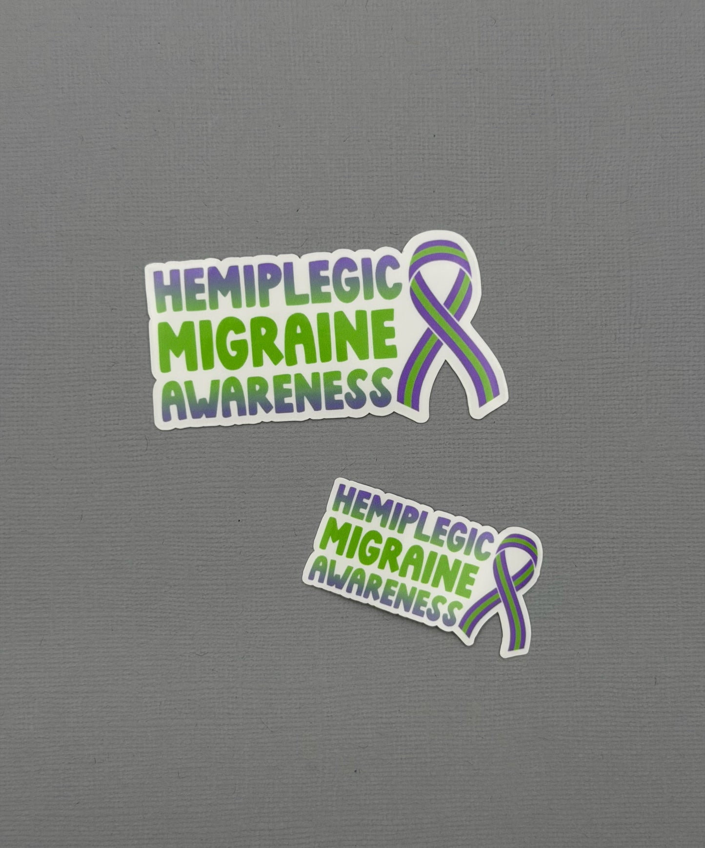 Hemiplegic Migraine Awareness with Ribbon Sticker or Magnet